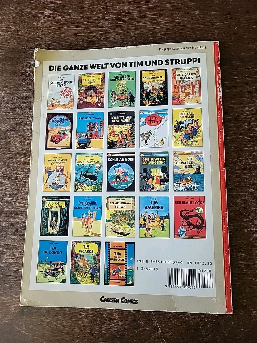 Tim In Tibet, Tin-Tin In German, Herge 1992 SC