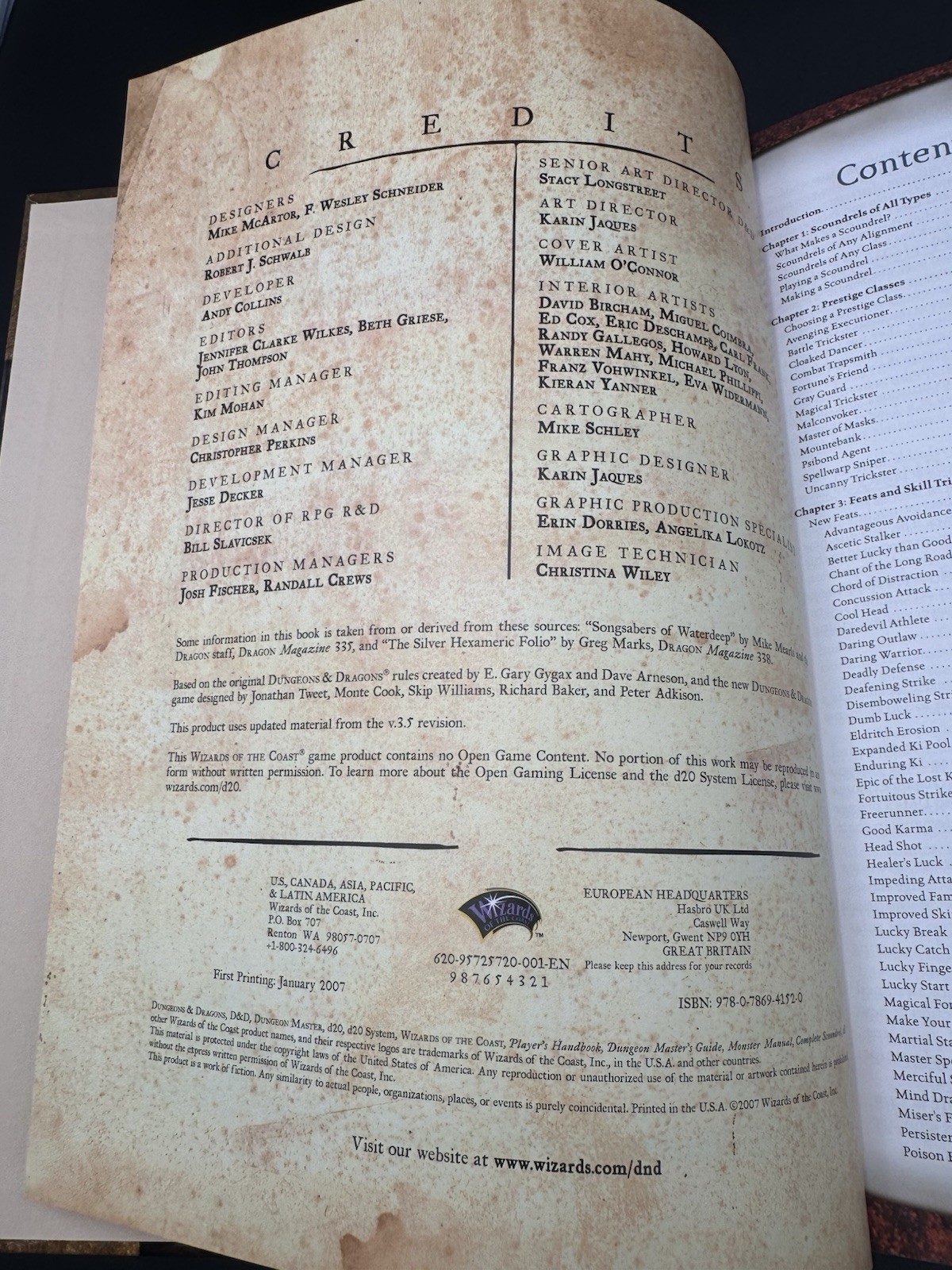 Complete Scoundrel – Dungeons & Dragons D&D 3.5 First Edition 1st Print – WOTC