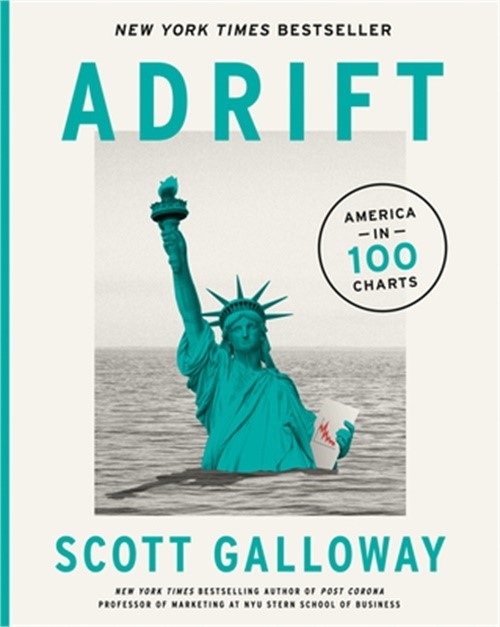 Adrift: America in 100 Charts (Hardback or Cased Book)