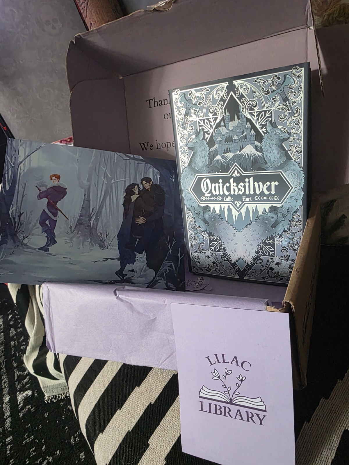 RARE NIB SIGNED Quicksilver Hardback Limited Edition Lilac Library Book