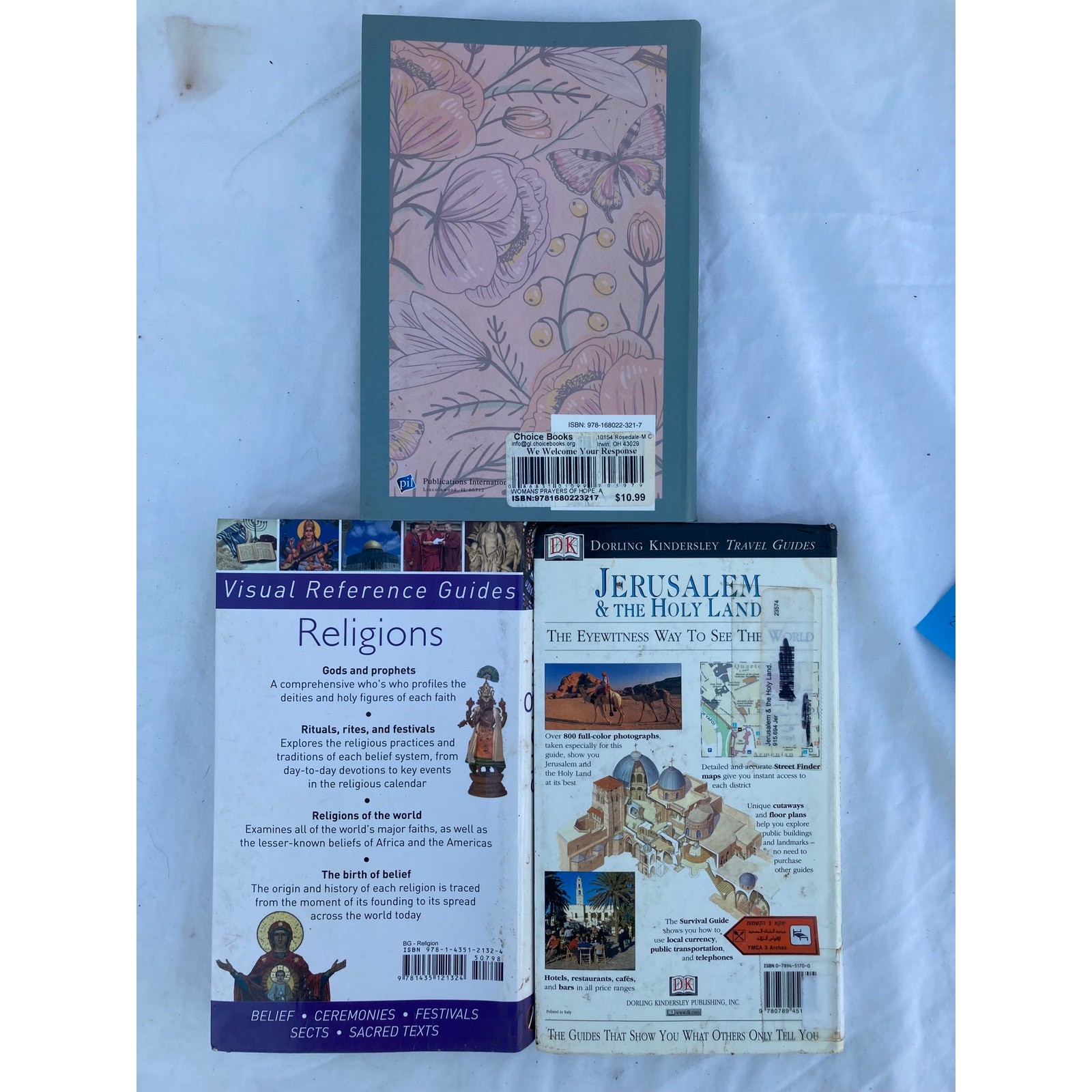 Religion Visual Reference Guide & DK Publishing Holy Land Travel – 3 Book Lot
