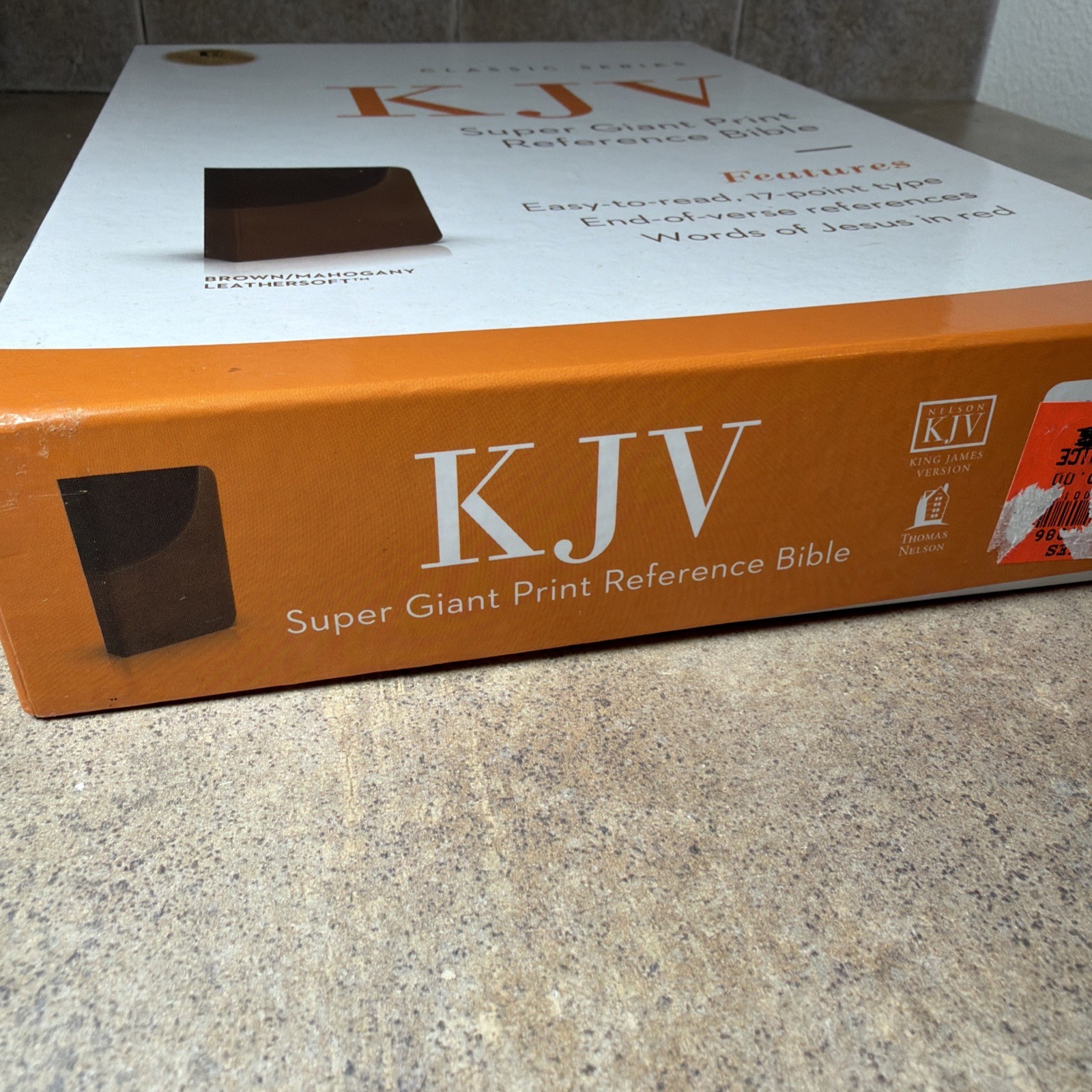 Thomas Nelson King James Holy Bible Giant Print Soft Leather KJV Brown