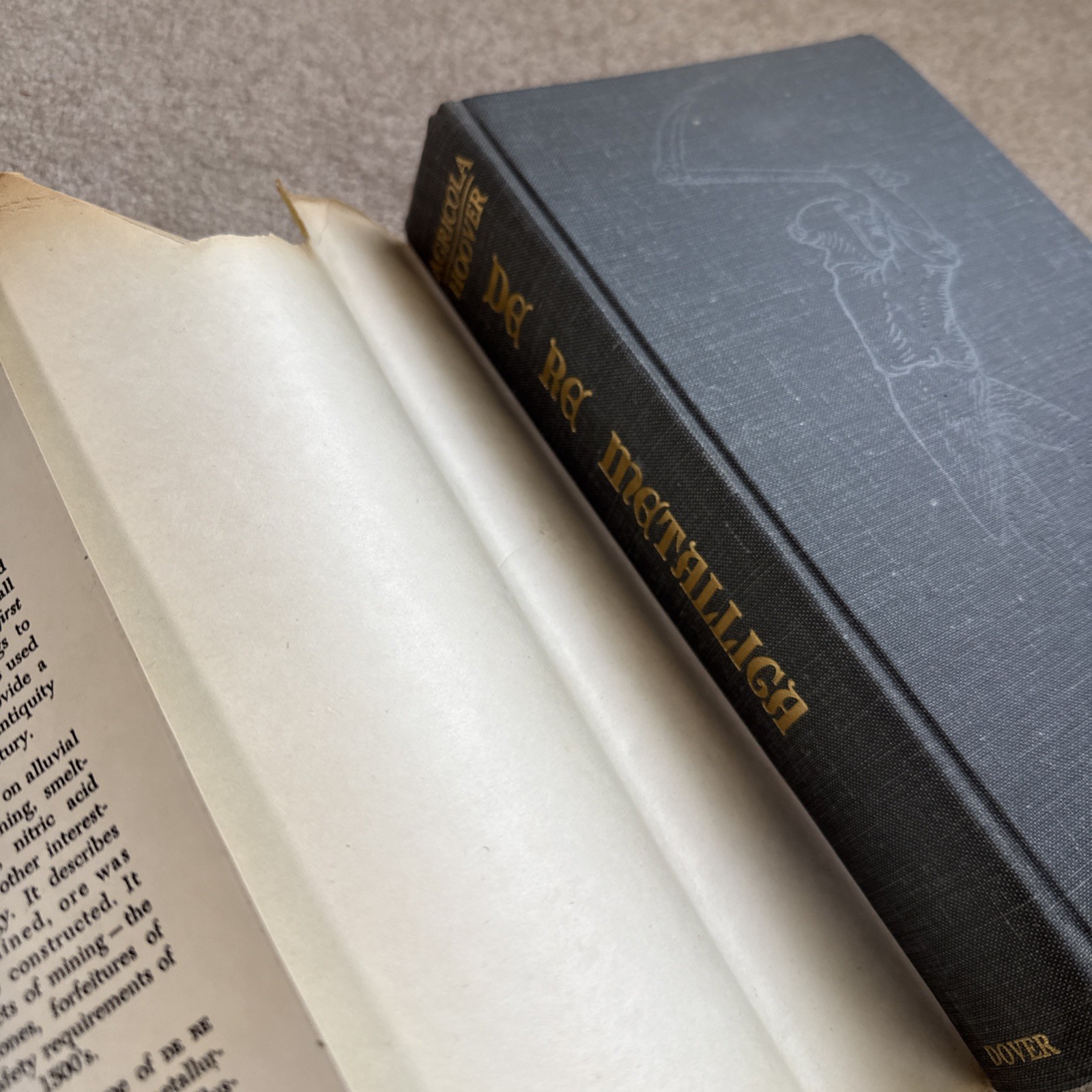 De Re Metallica Georgius Agricola Dover Publications 1950 HC DJ Herbert Hoover