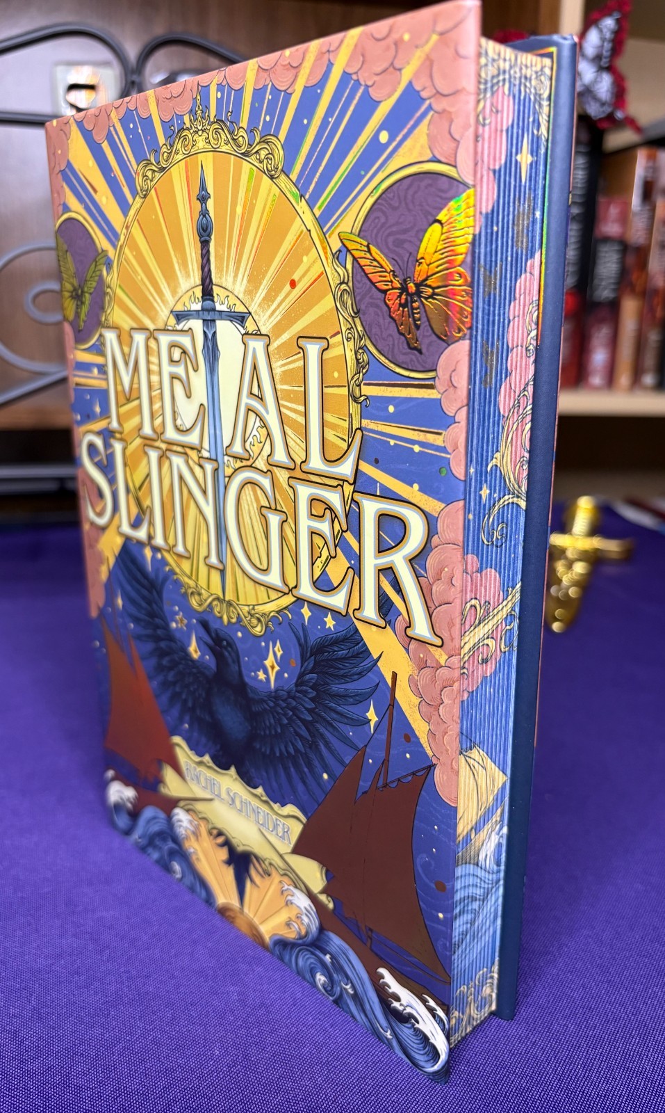 Bookish Box Metal Slinger by Rachel Schneider, Signed, Sticker, New