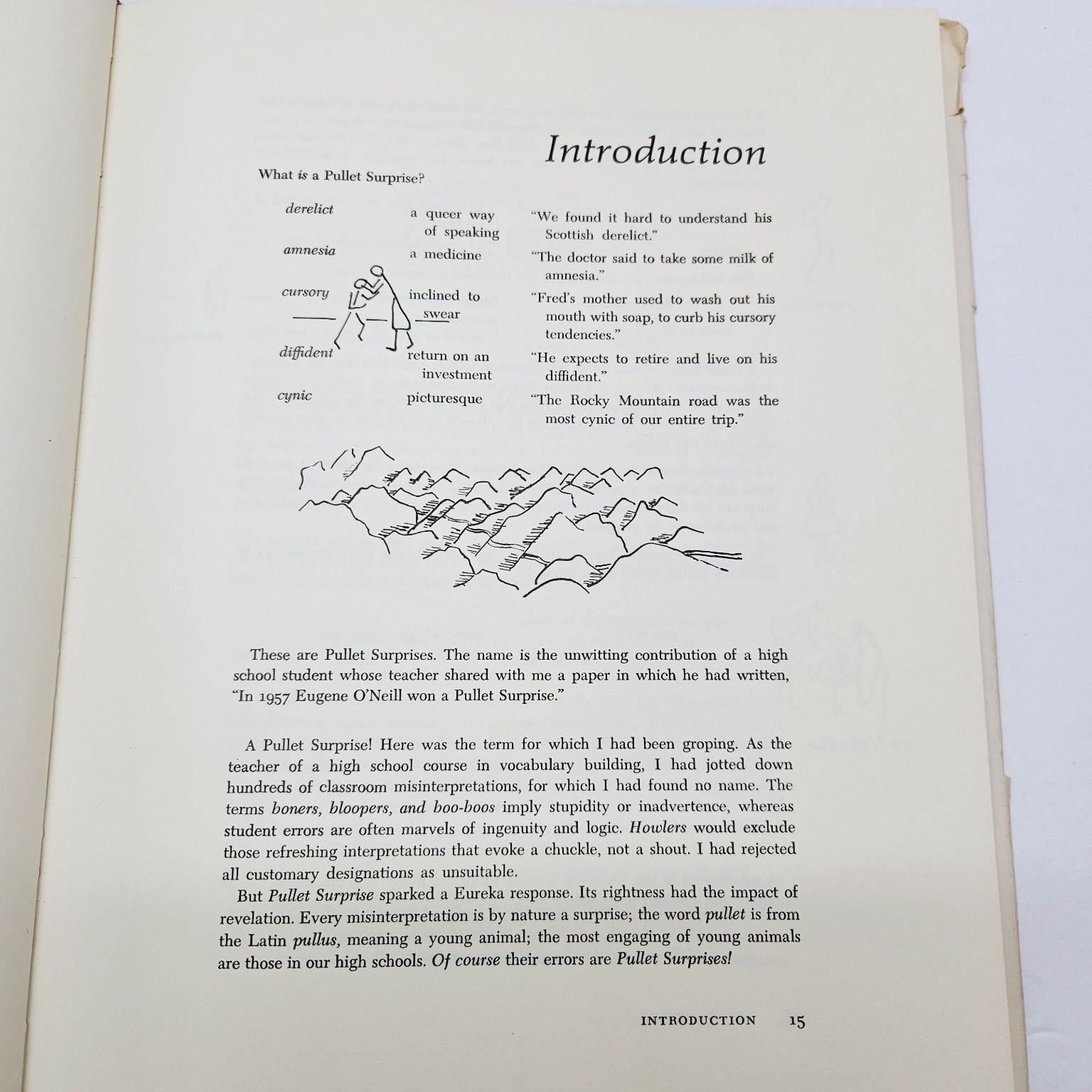 Humorous Language Book – Pullet Surprises – Amsel Greene 1970 Sultana Press