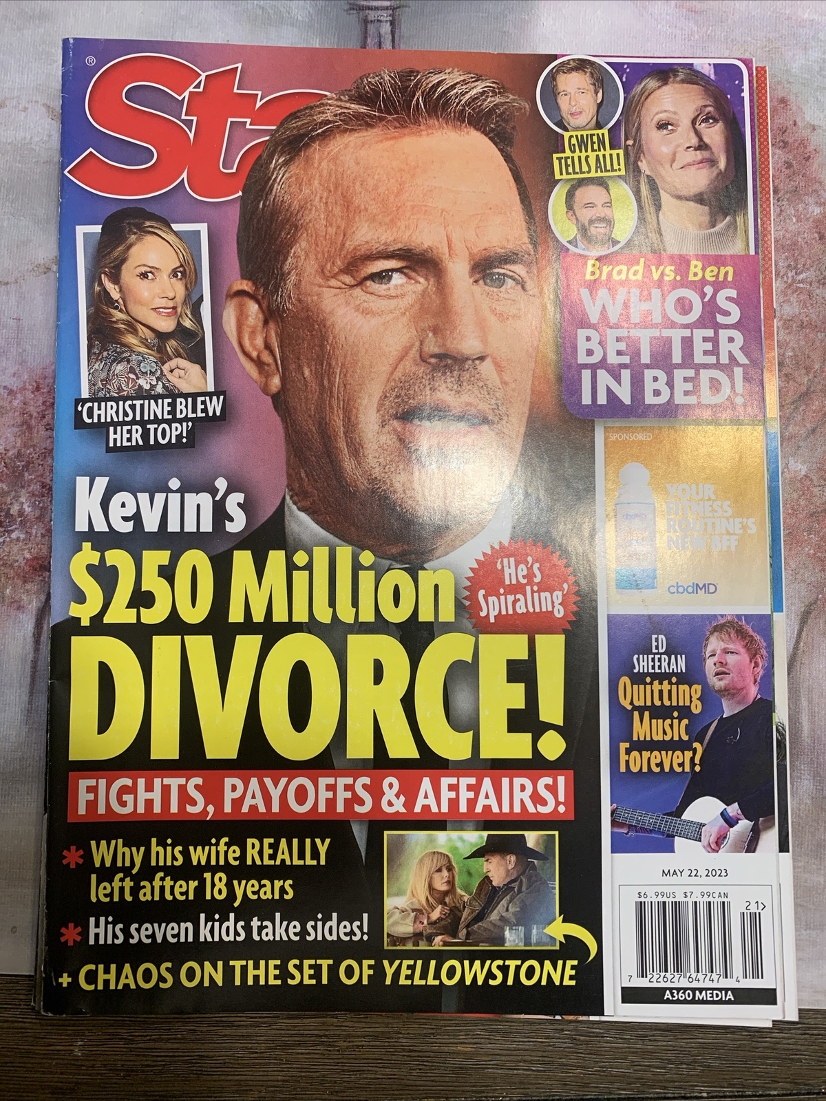 Star Magazine May 22 2023 Kevin Costner Gwyneth Paltrow Brad Pitt vs Ben Affleck