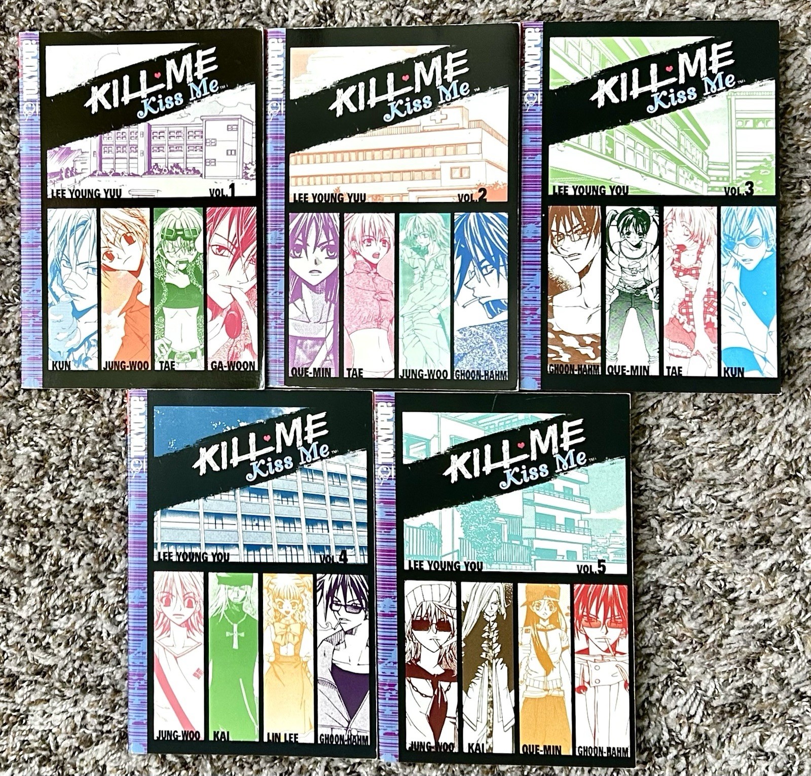 Kill Me Kiss Me Manga 1 2 3 4 5 Complete Set 1-5 1st Print TOKYOPOP Lee Young Yu
