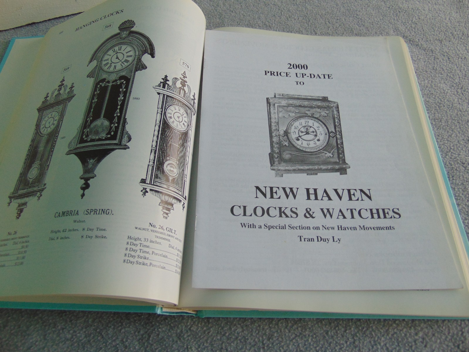NEW HAVEN CLOCKS & WATCHES BOOK BY TRAN DUY LY 2000 PRICE UPDATE BOOKLET