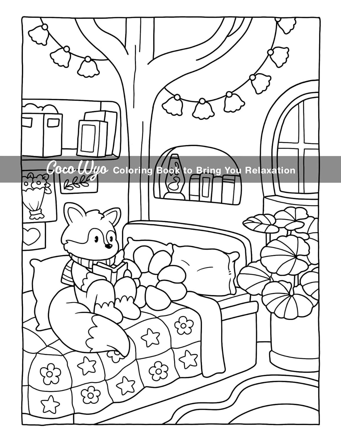 Cozy Spaces: Coloring Book for Adults and Teens Featuring Relaxing Familiar Corn