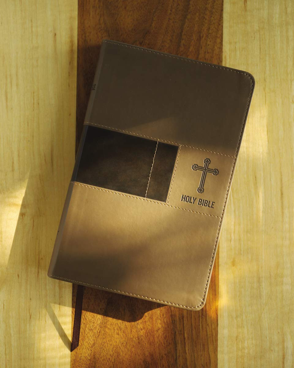 NIV, Premium Gift Bible, Leathersoft, Brown, Red Letter, Thumb Indexed, Comfort