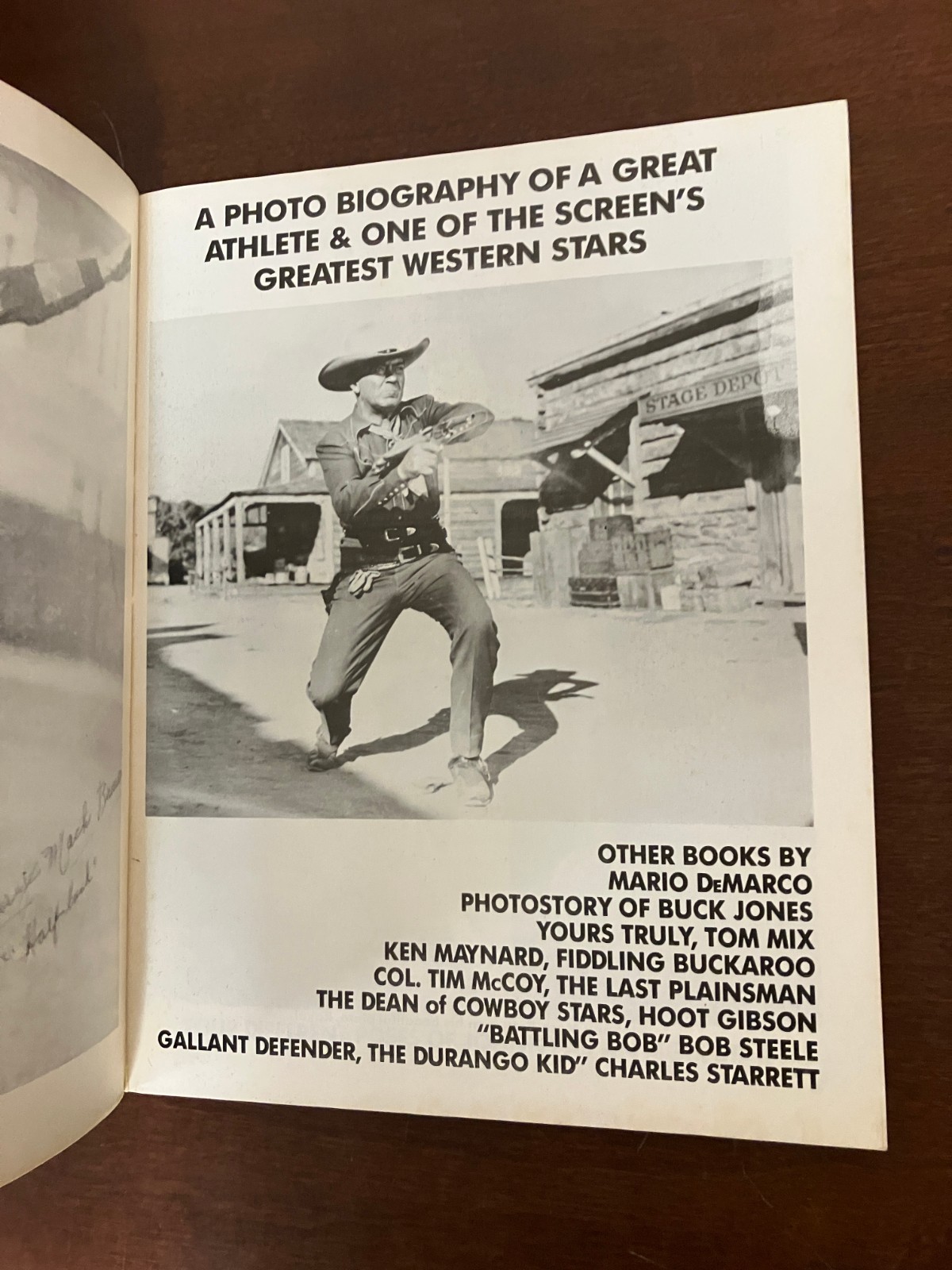 LOT OF 3 BOOKS Marco DeMarco Photostory PBs Johnny Mack Brown Tim McCoy Tom Mix