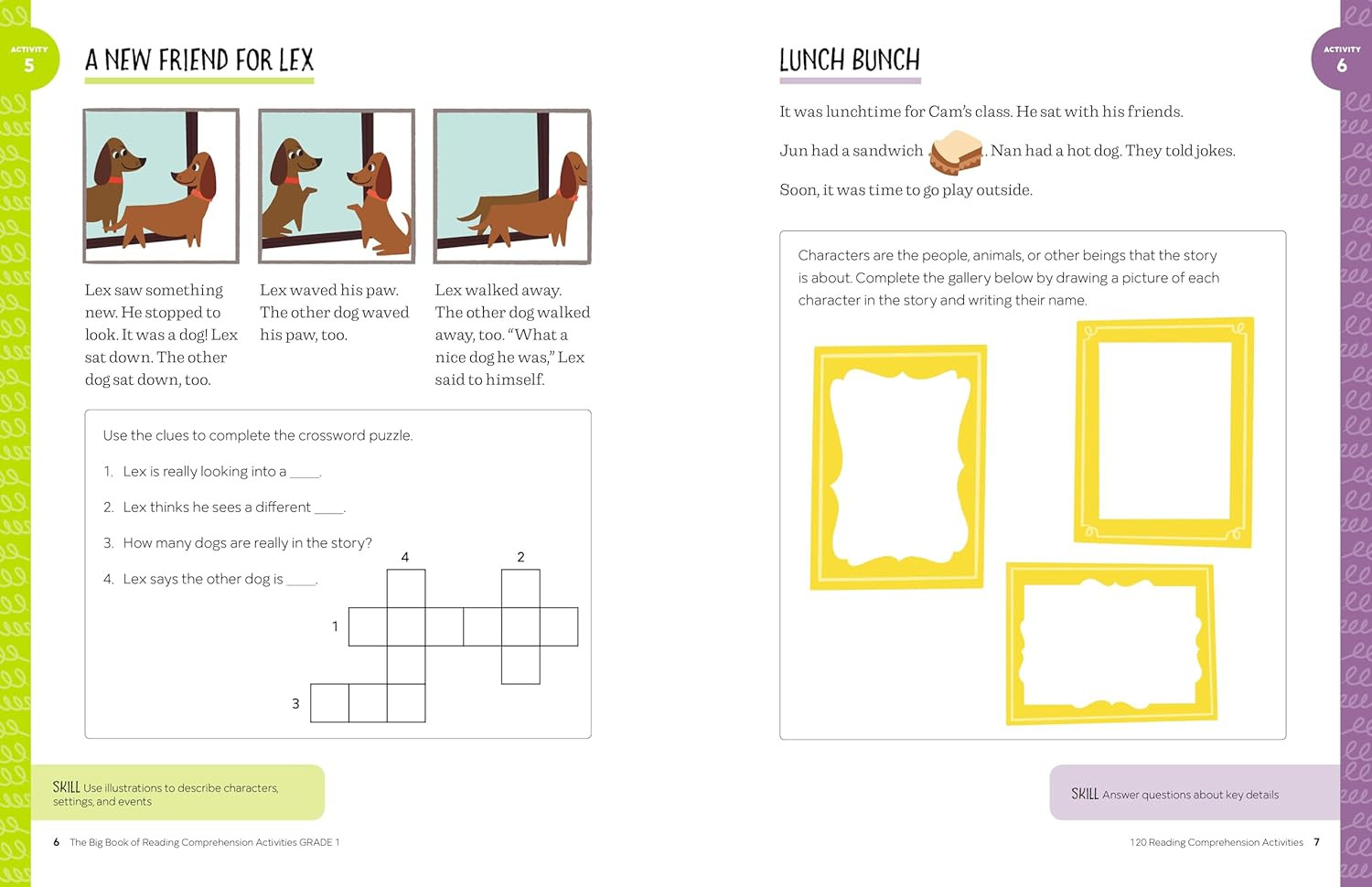 The Big Book of Reading Comprehension Activities, Grade 1: 120 Activities for Af