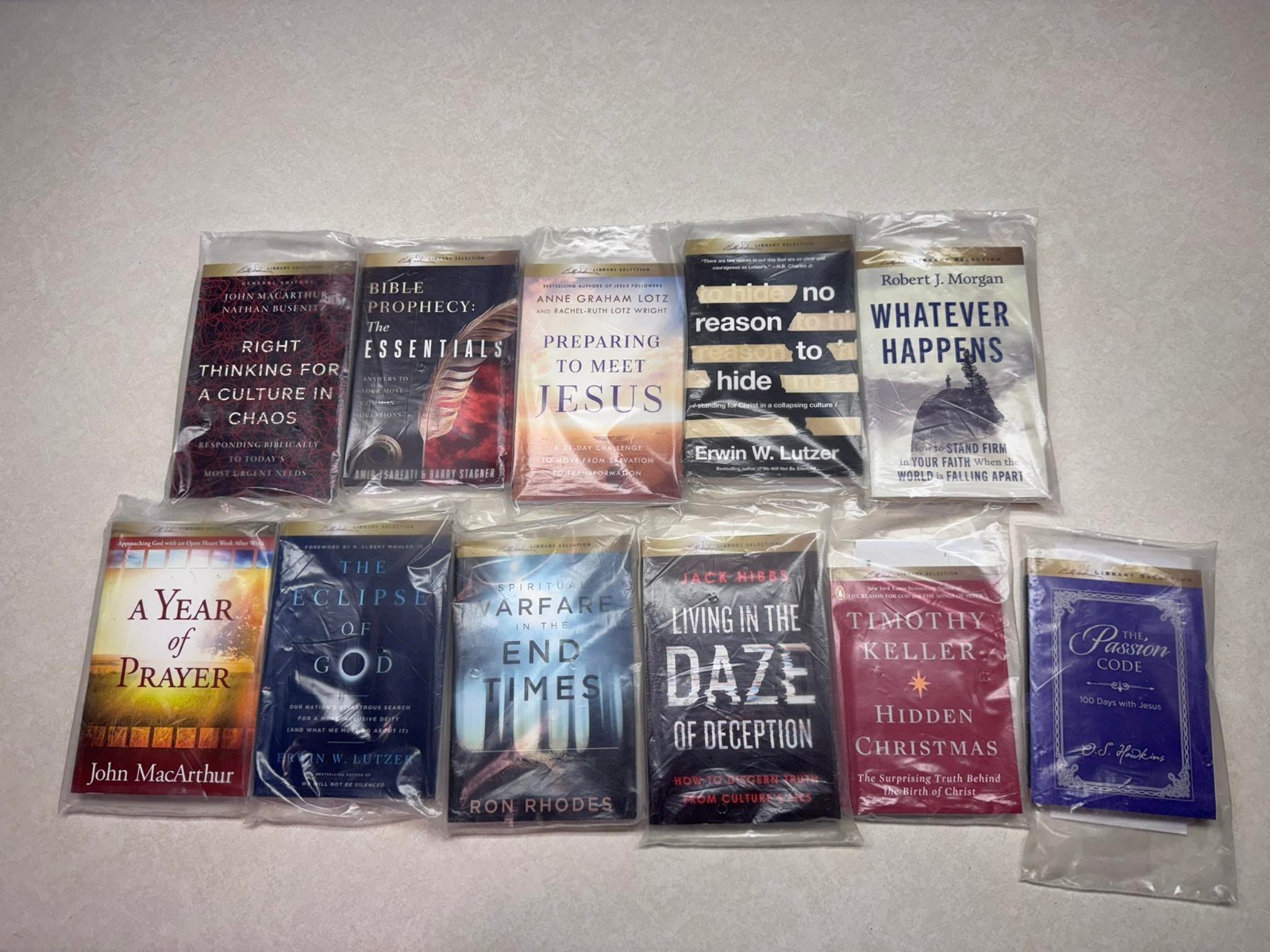 Lot of 11 Billy Graham Library Selection Books NEW Sealed MacArthur Keller Hibbs
