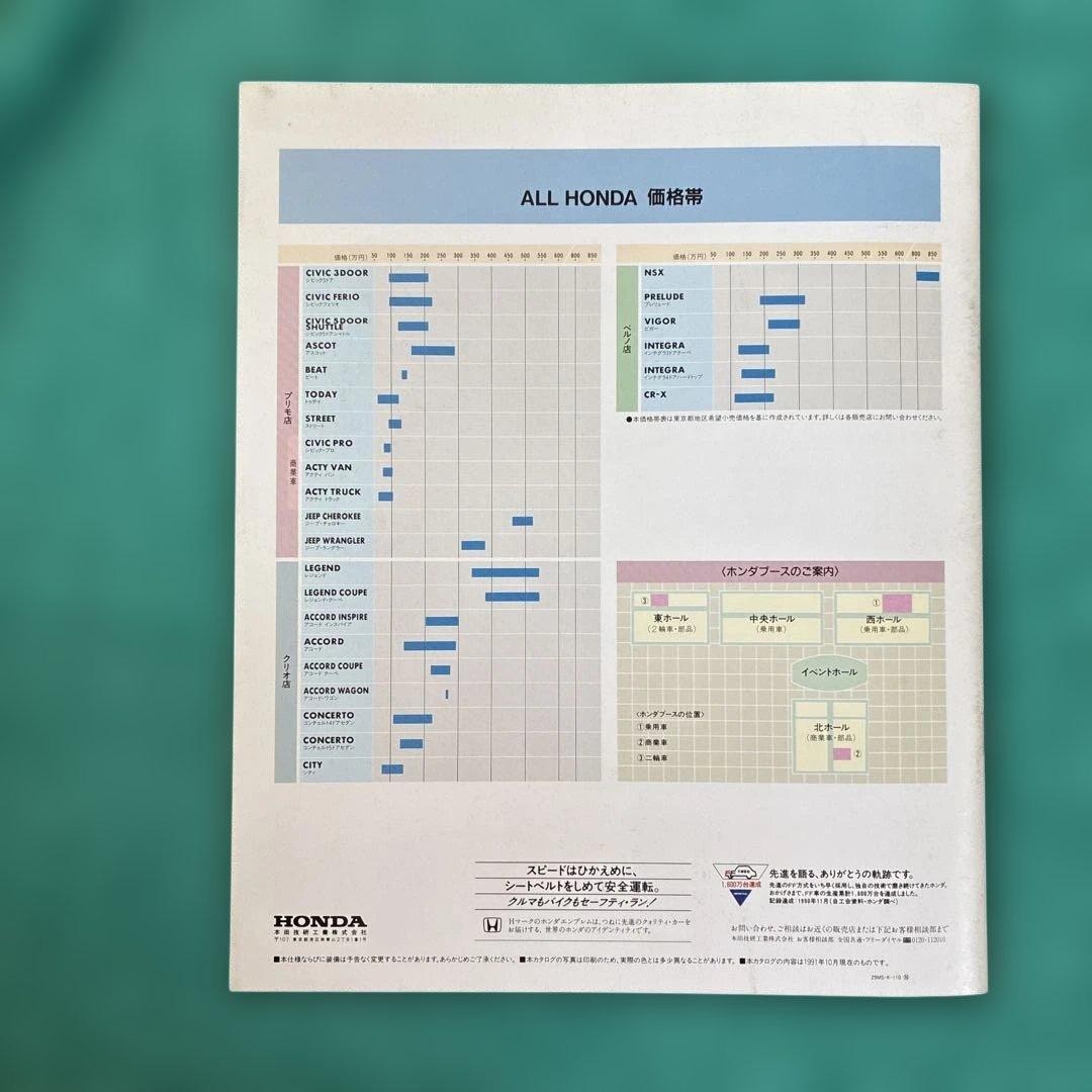 Honda Tokyo Motor Show Brochure 1991 Car Catalog 14 Pages