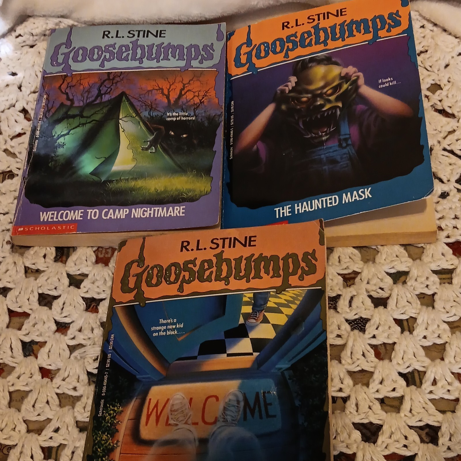 R.L. Stine Goosebumps Lot of 7 Paperback Horror Kids Novels Monsters Ghosts 1994