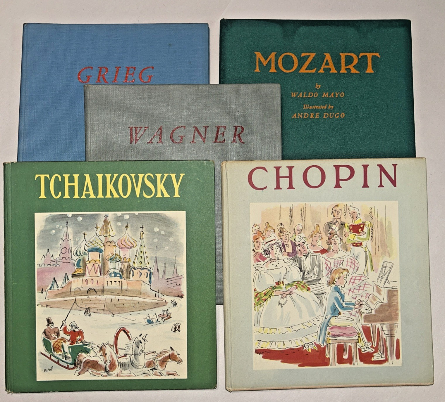 Vintage Children’s Books on Composers ~ Lot of 5 ~ Hyperion Press ~ 1945/1946