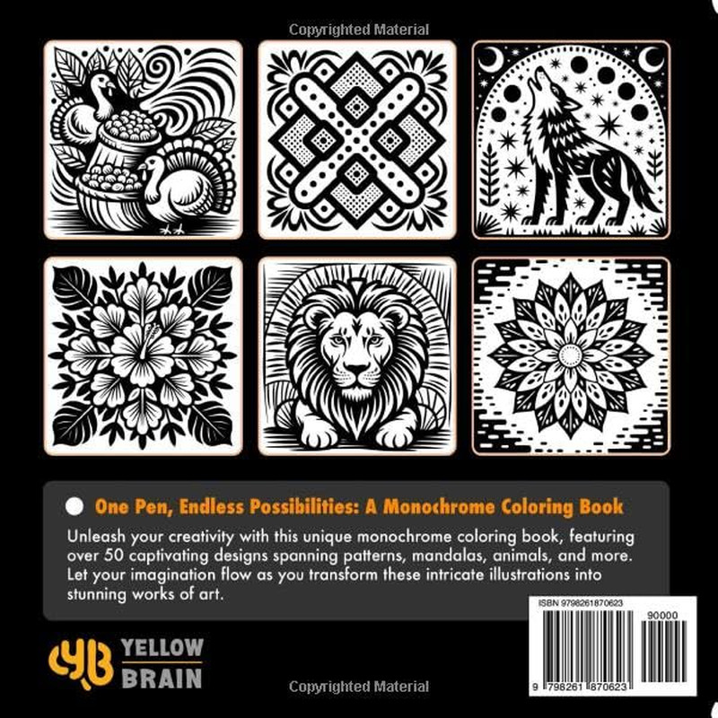 Mindful Monochrome Coloring Book for Adults: The Ultimate One Color Coloring Boo