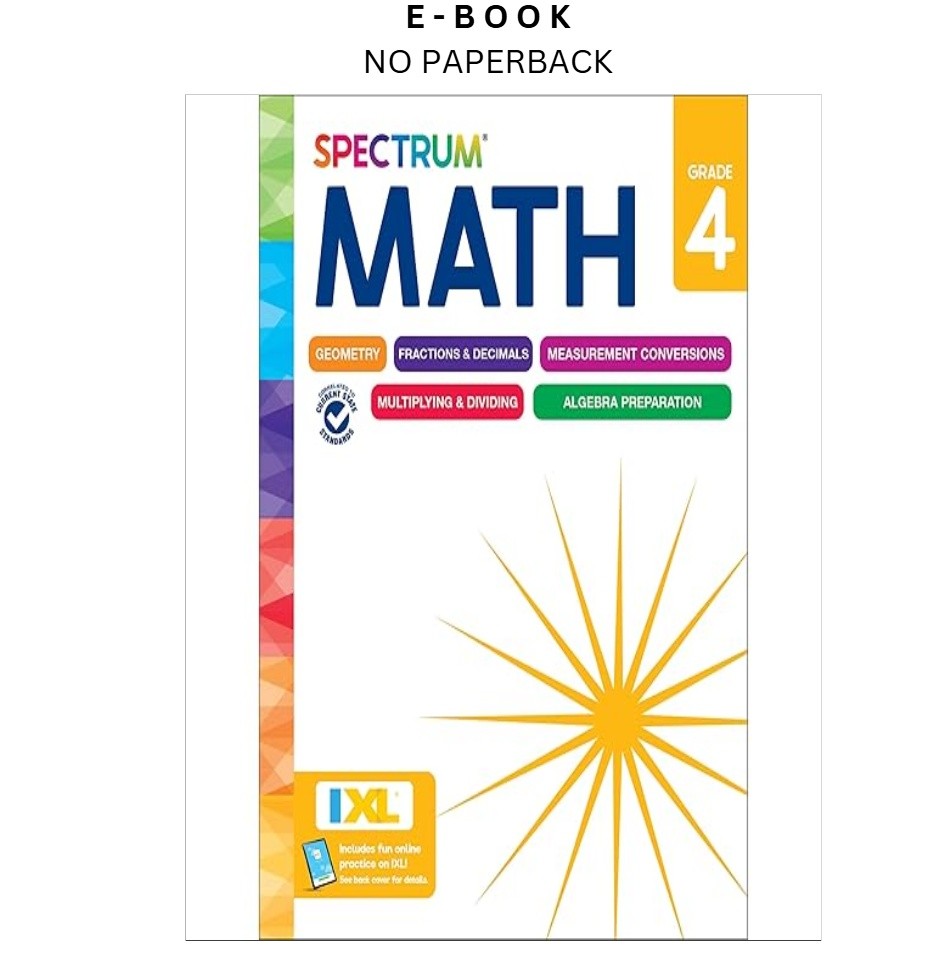 Spectrum 4th Grade Math Workbooks, Mathema, Spectrum 2024