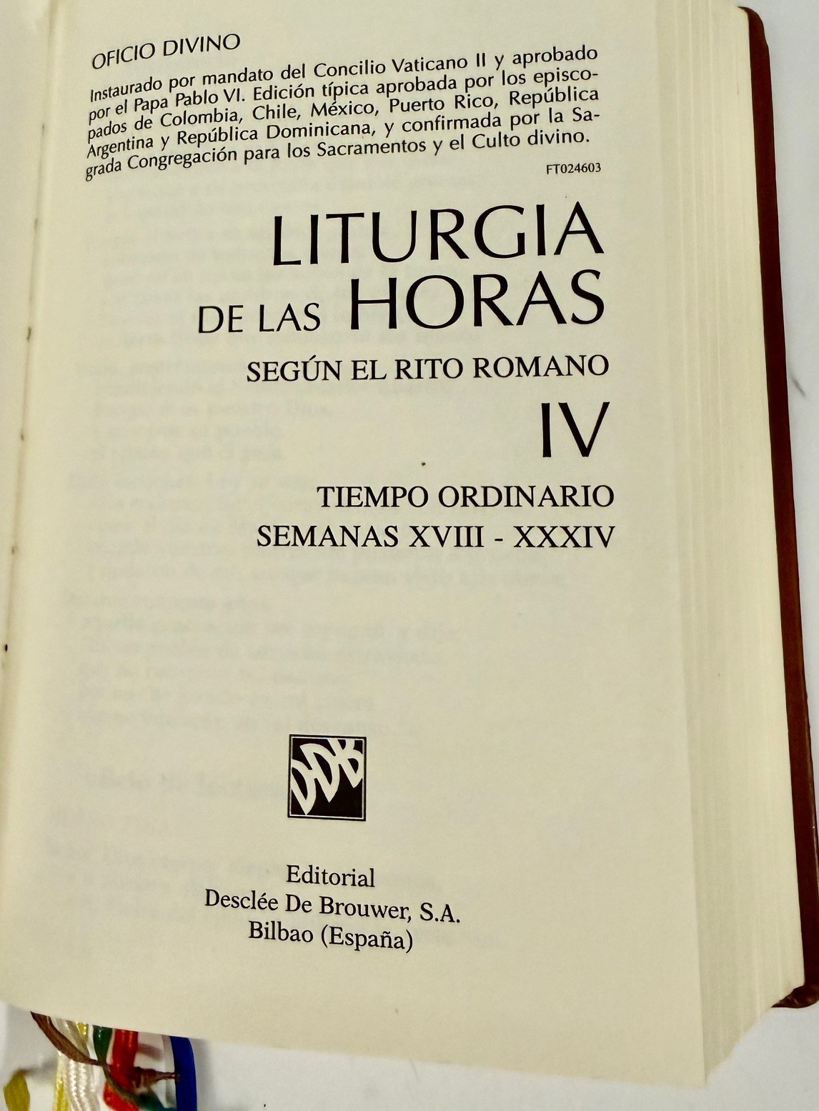 Liturgia de las horas Tomo 3 and 4 Segun El Rito Romano Tiempo Ordinario 1980