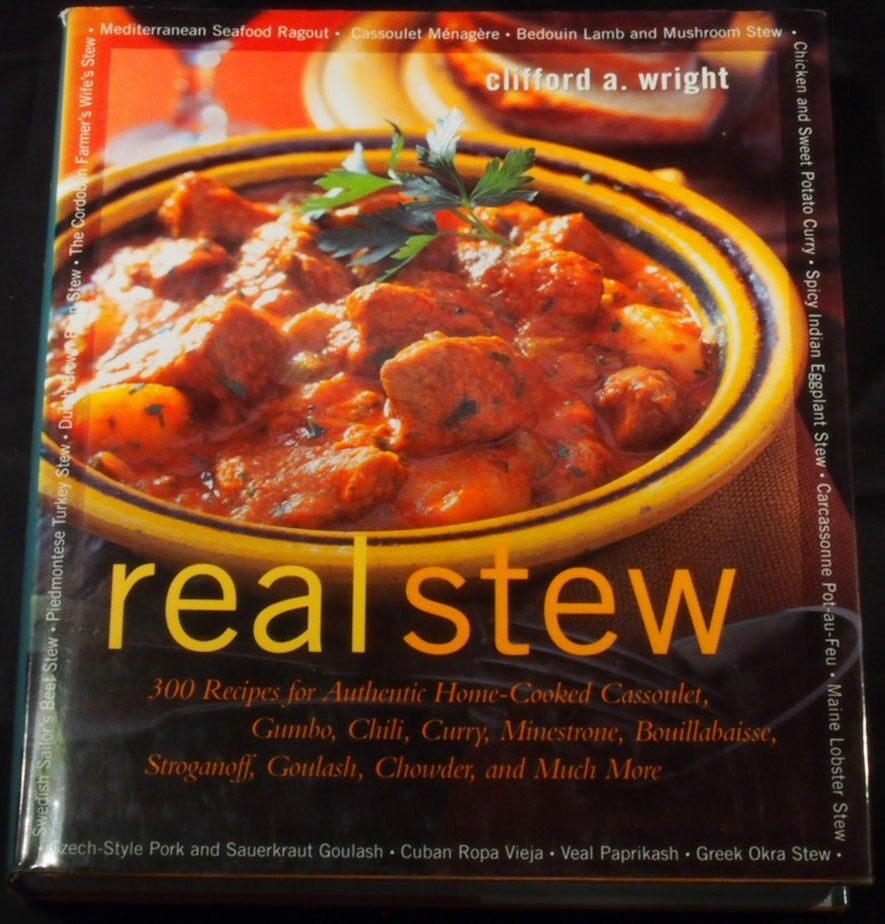 2002 Real Stew Clifford Wright Harvard Common Press hardcover dust jacket