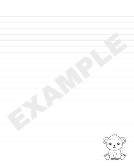 Composition Notebook – Cute Jungle Safari Animals – 110 Pages
