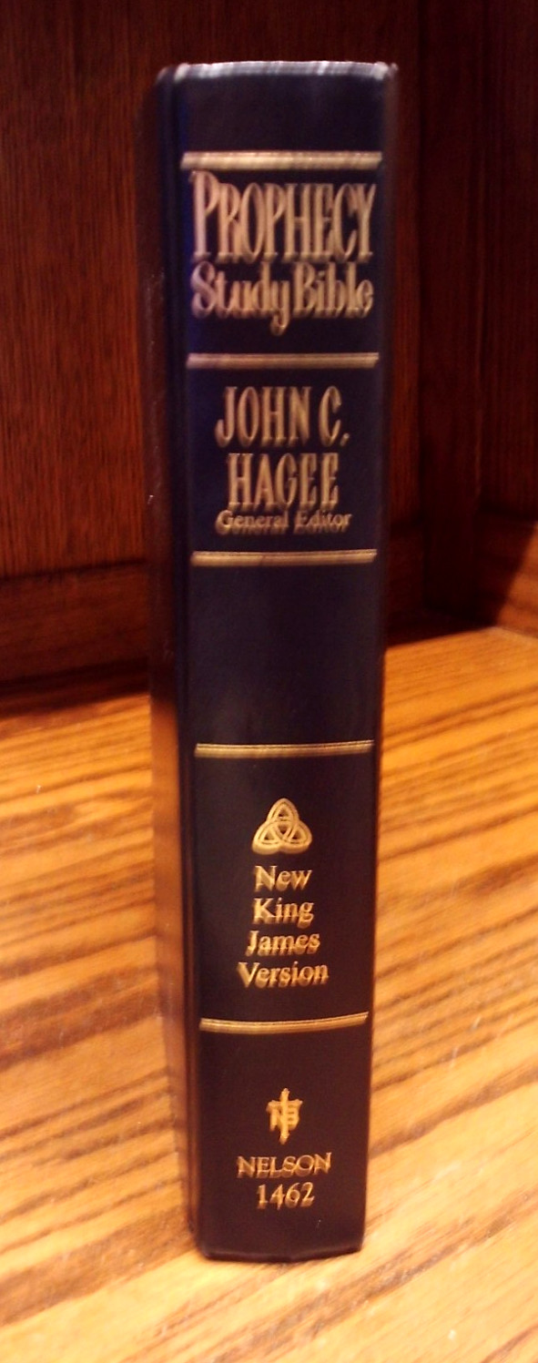 John C Hagee Prophecy Study Bible #1462 New King James Version Nelson 1997 B5