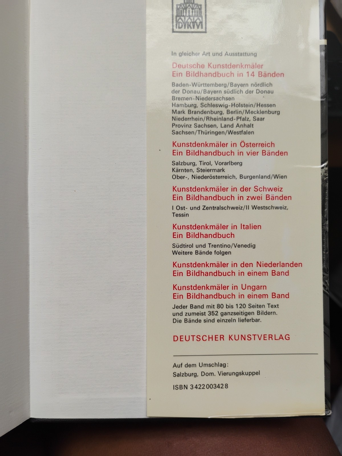 Kunstdenkmaler in Osterreich: Ein Bildhandbuch by Reinhardt Hootz 1975 VTG HC