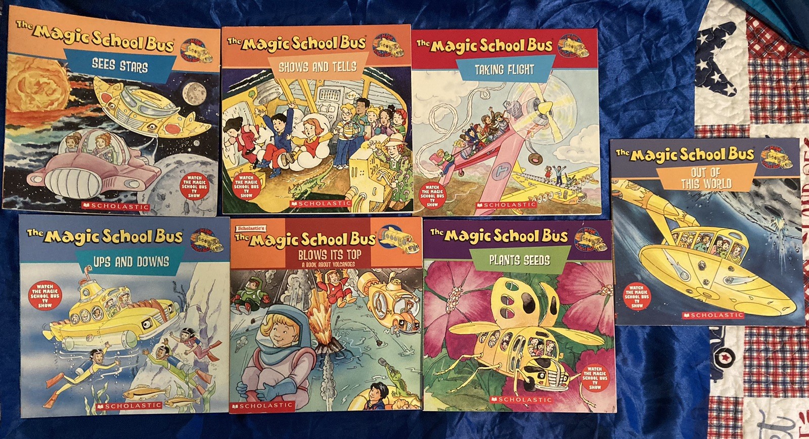 The Magic School Bus Books, Set Of 7, Paperback, Joanna Cole Bruce Degen,Science