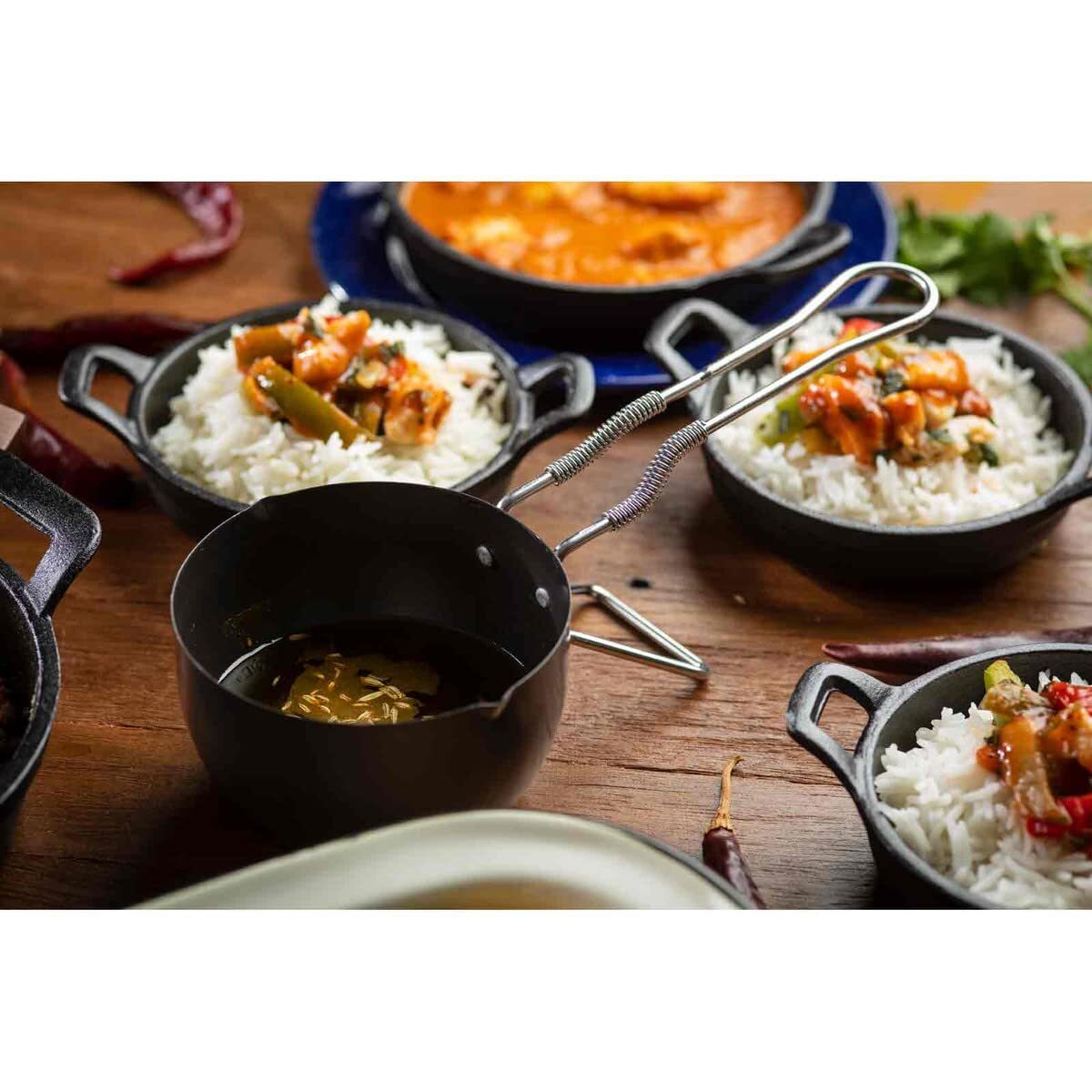 Tablecraft 11069 Tadka Pan, 10-inch Length, 10 oz Capacity, Non-Stick Coated…