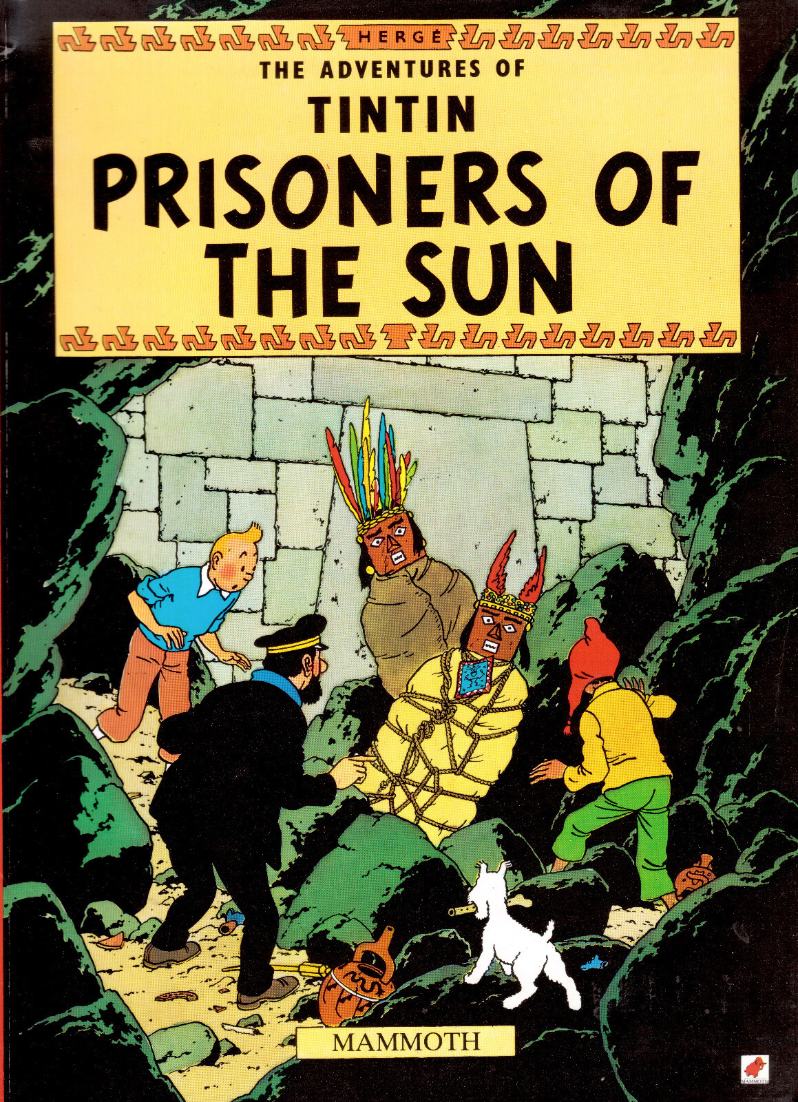 The Adventures of Tintin Prisoners of the Sun coloured paperback