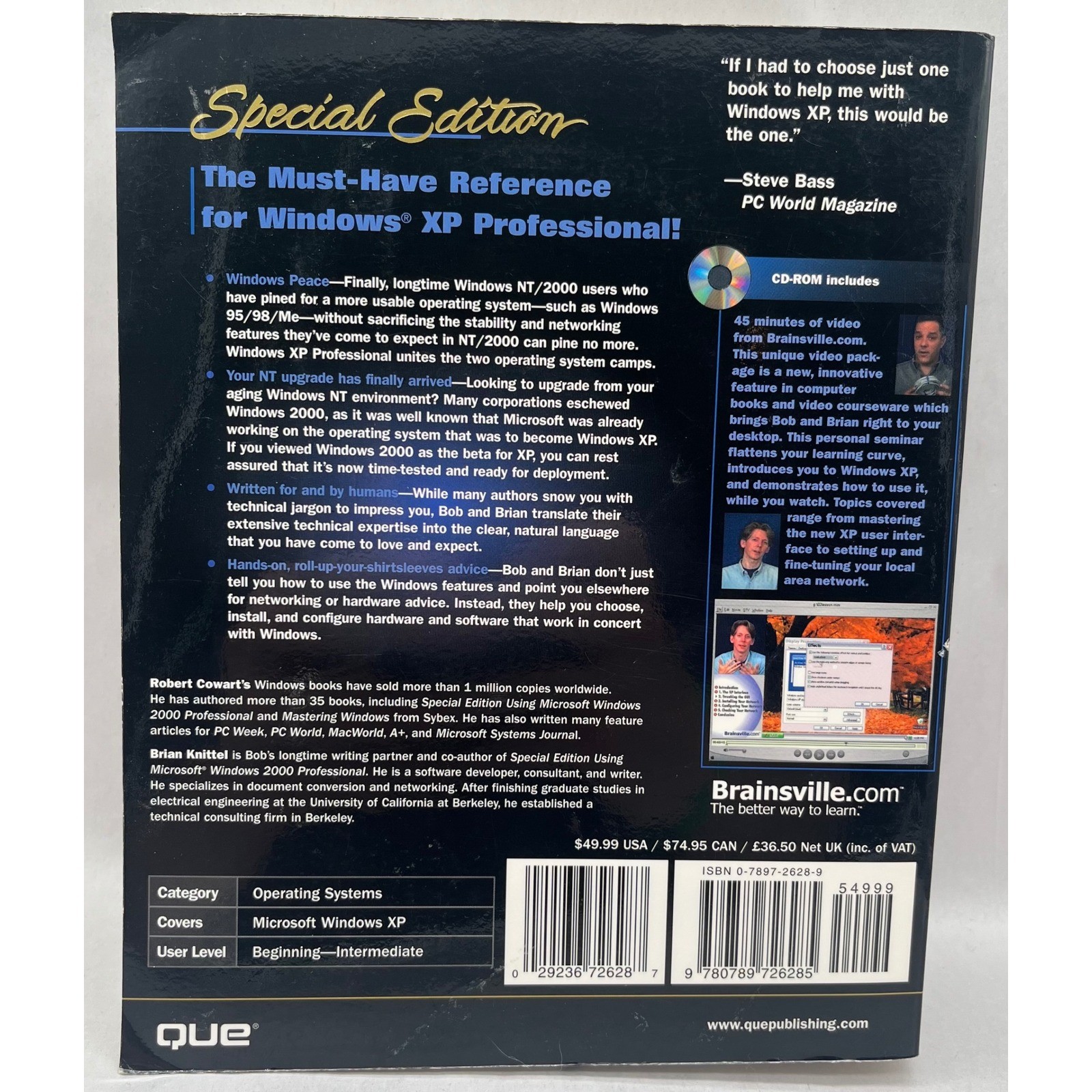 Special Edition Using Microsoft Windows XP Professional Robert Cowart Brian Que
