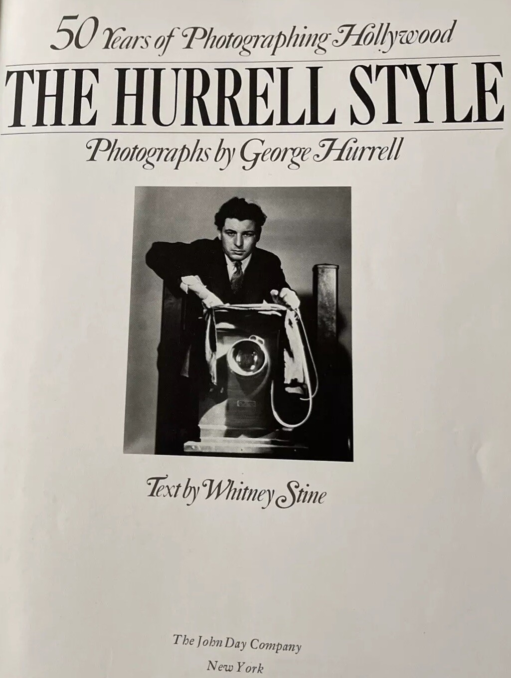 THE HURRELL STYLE – 50 years of Photographing Hollywood 1976 Hardcover 218 Pages