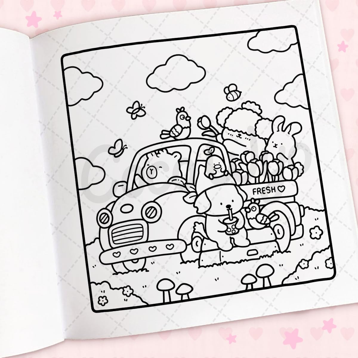 Cozy Cuties: Coloring Book for and Kids (Cozy Spaces Coloring)