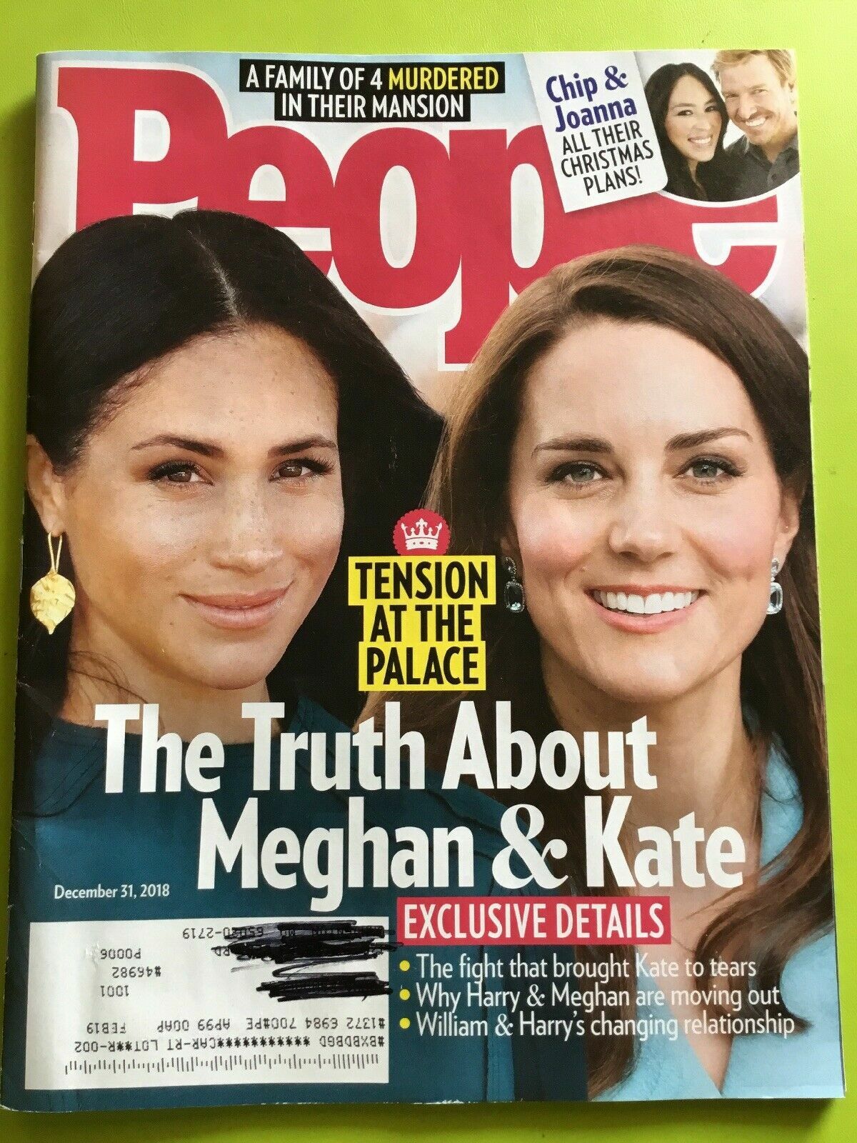 People Magazine – December 31, 2018 – Meghan & Kate Royal Family Chip & Joan