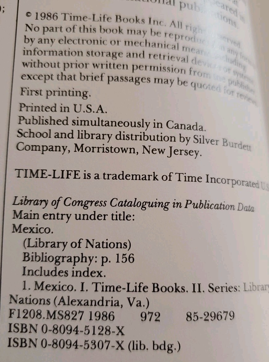 Library of Nations: Mexico by John Noble (1986, Hardcover)