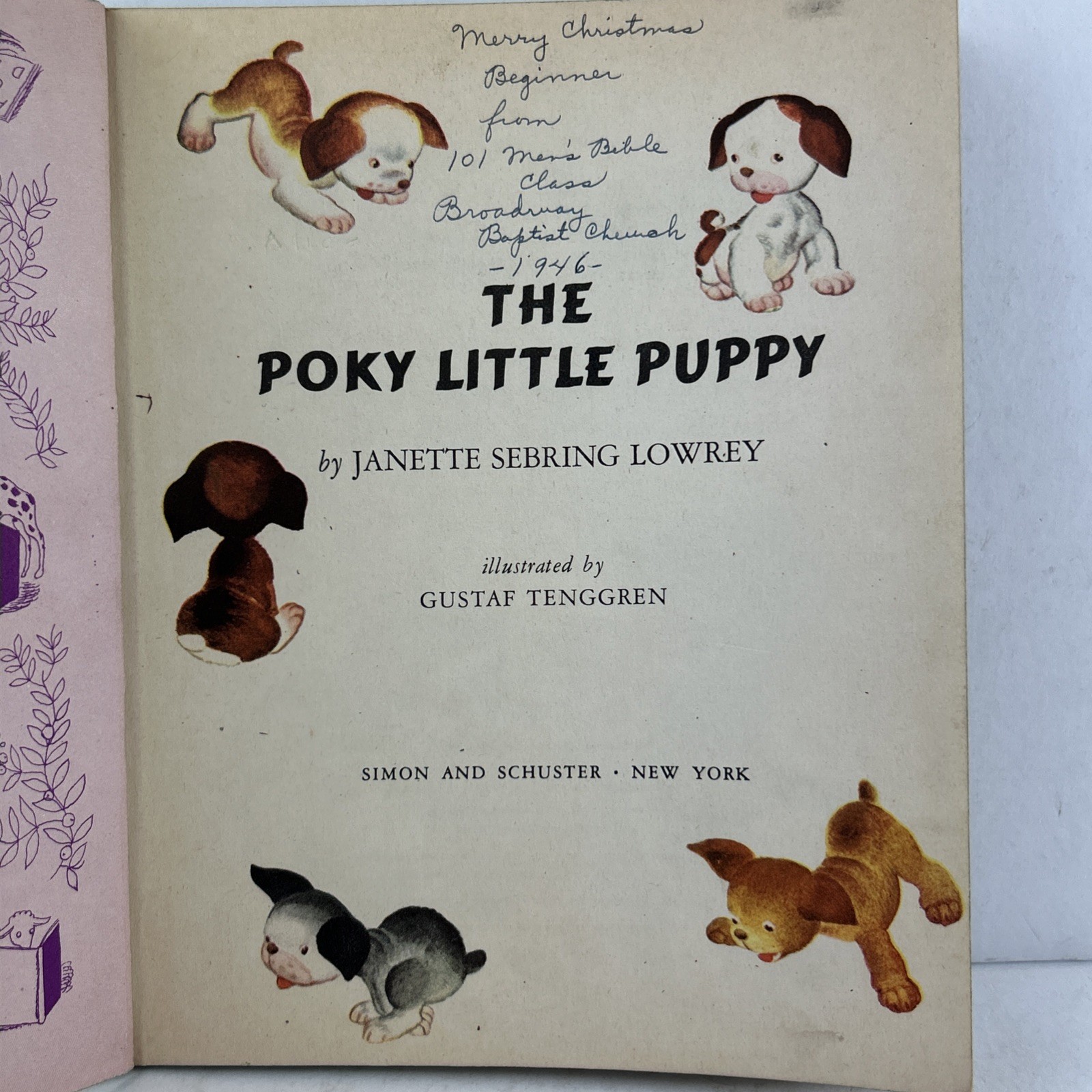 THE POKY LITTLE PUPPY Vintage Little Golden Book 1942 11th Print Gustaf Tenggren