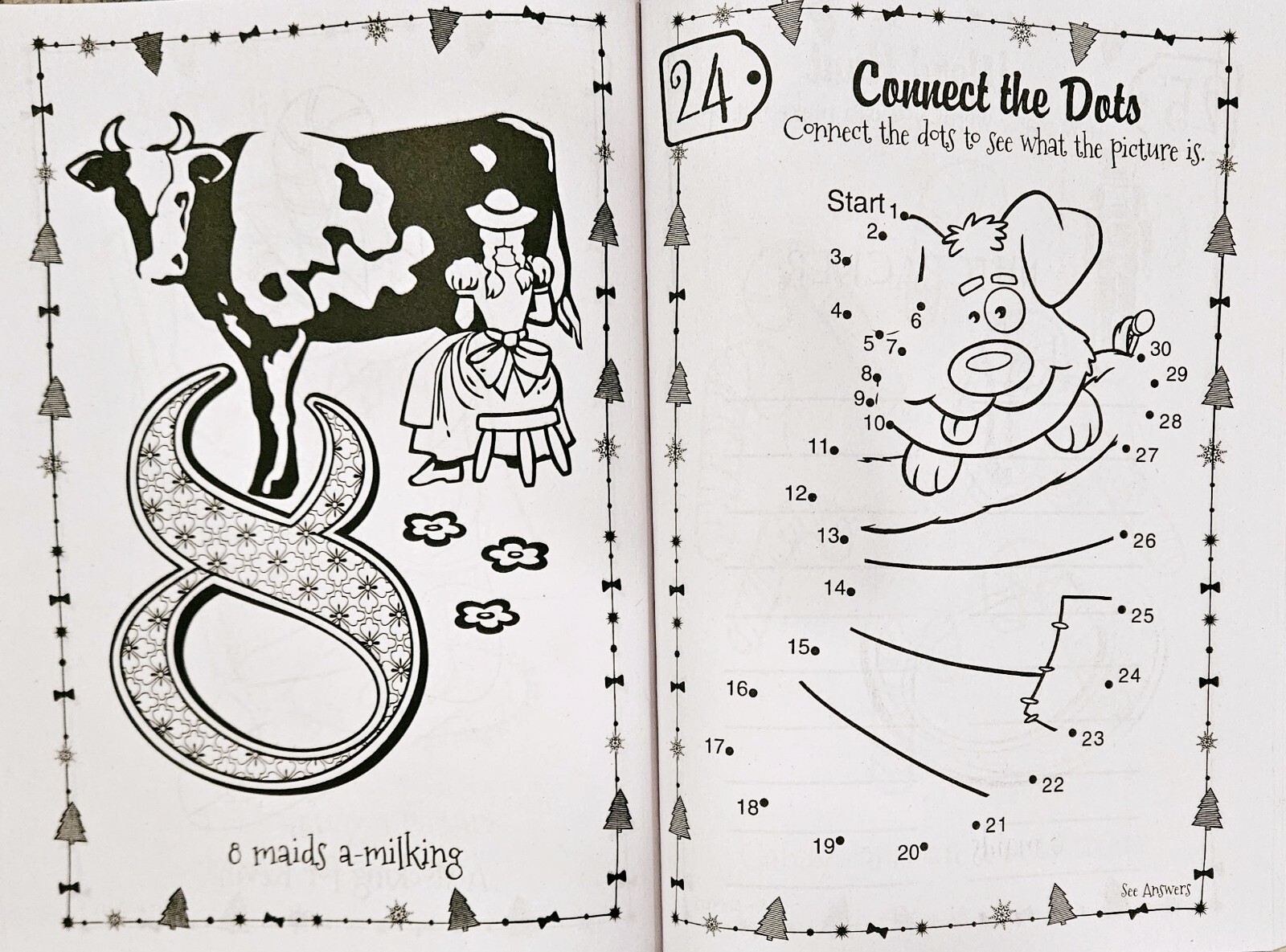 Christmas Coloring & Activity Book Set Of 2 Over 250 Pages of Holiday Fun!