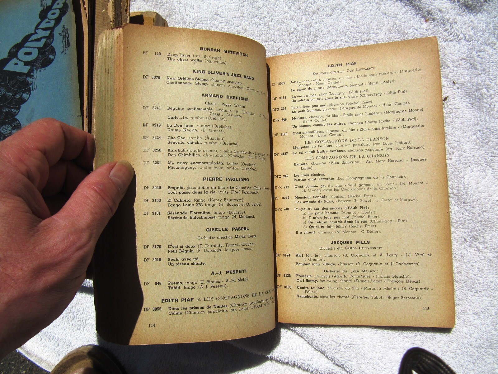 1949 FRENCH Swing COLUMBIA Voix de Son Maitre CATALOGUE GENERAL Record Catalog