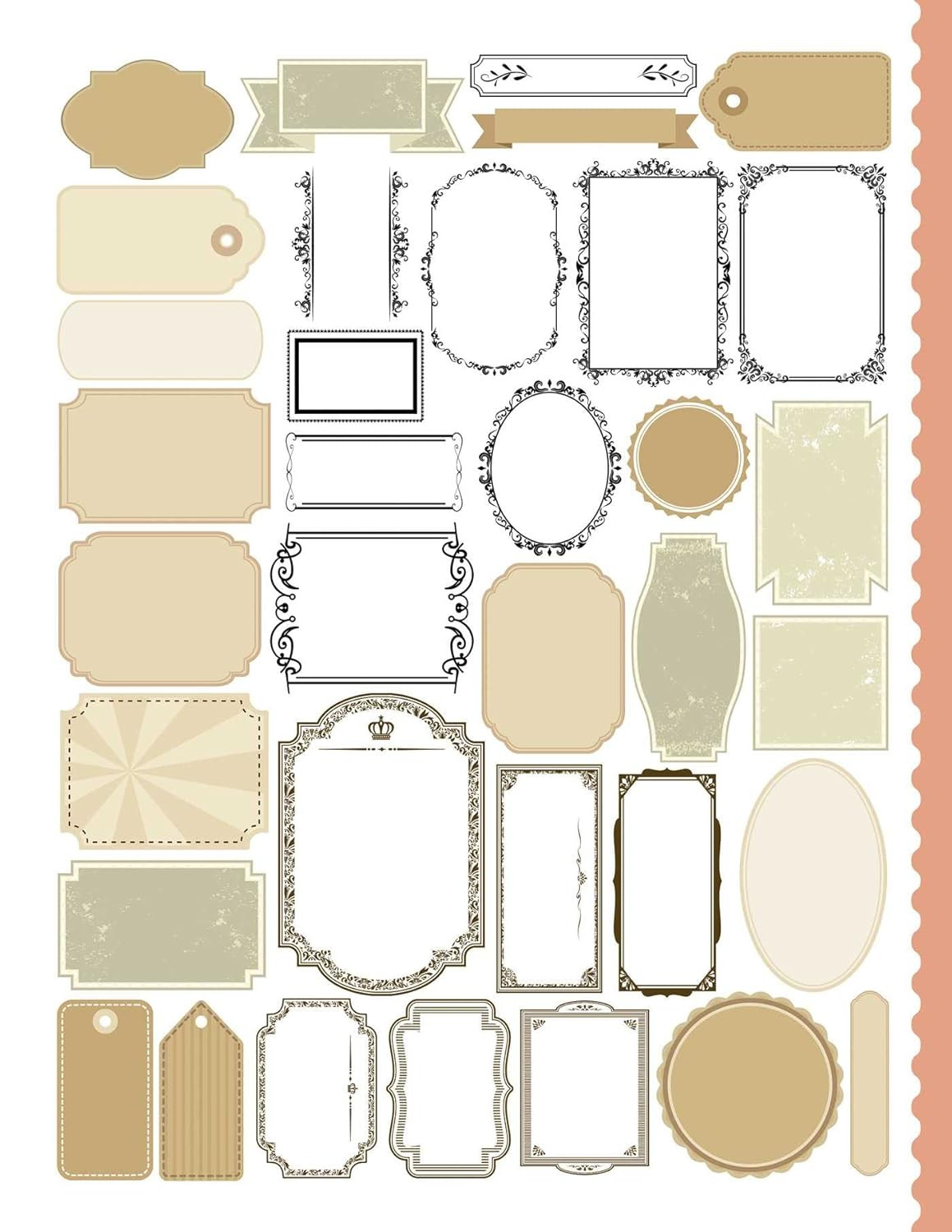 Junk Journal Cutouts: Vintage Designs: From Botanicals to Travel, 350+ Timeless