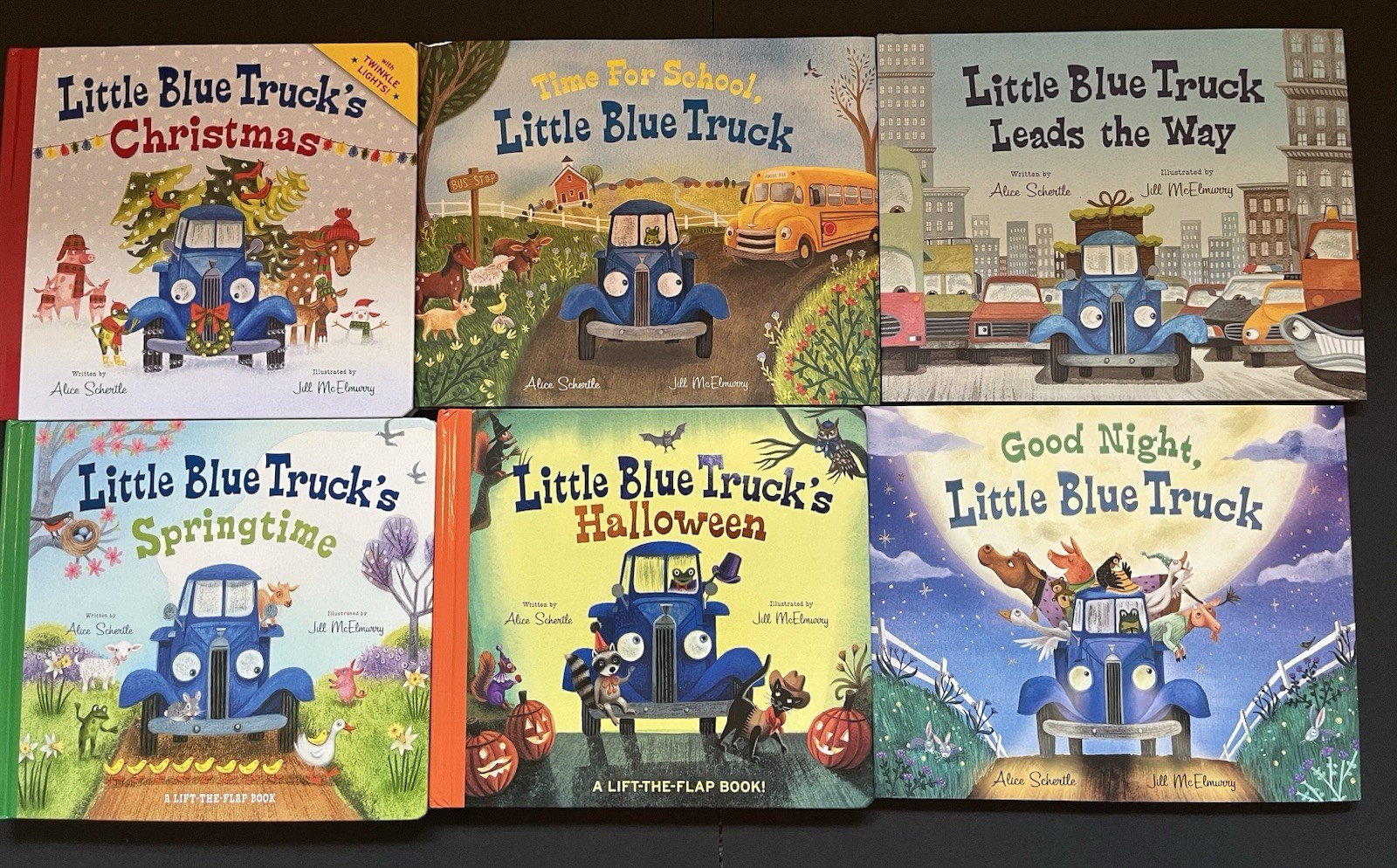 Little Blue Truck 7-Hardcover Book Lot Illustrated Schertle/McElmurry