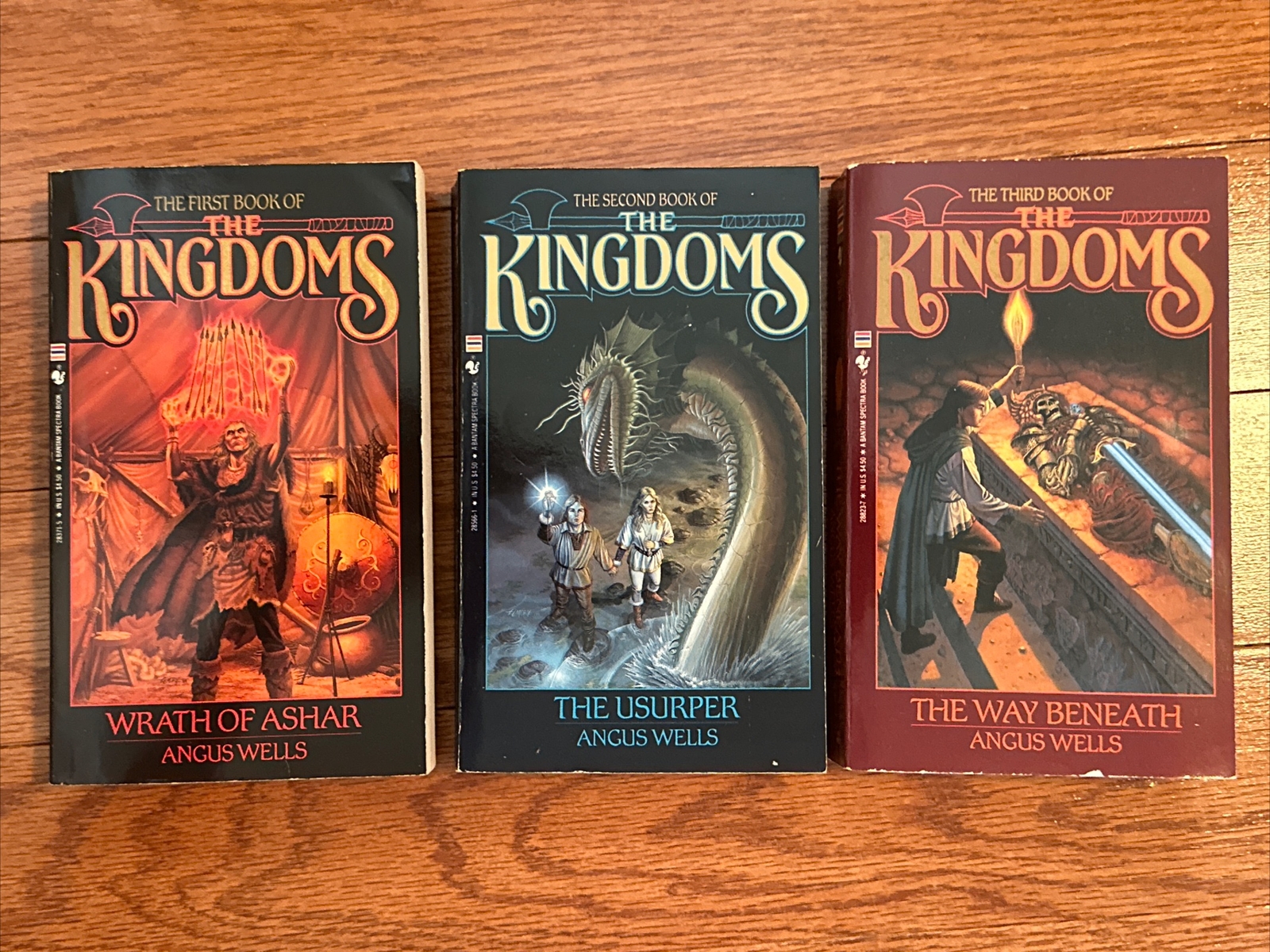 Angus Wells THE KINGDOMS Wrath of Ashar, Usurper, Way Beneath 1ST Edition Books