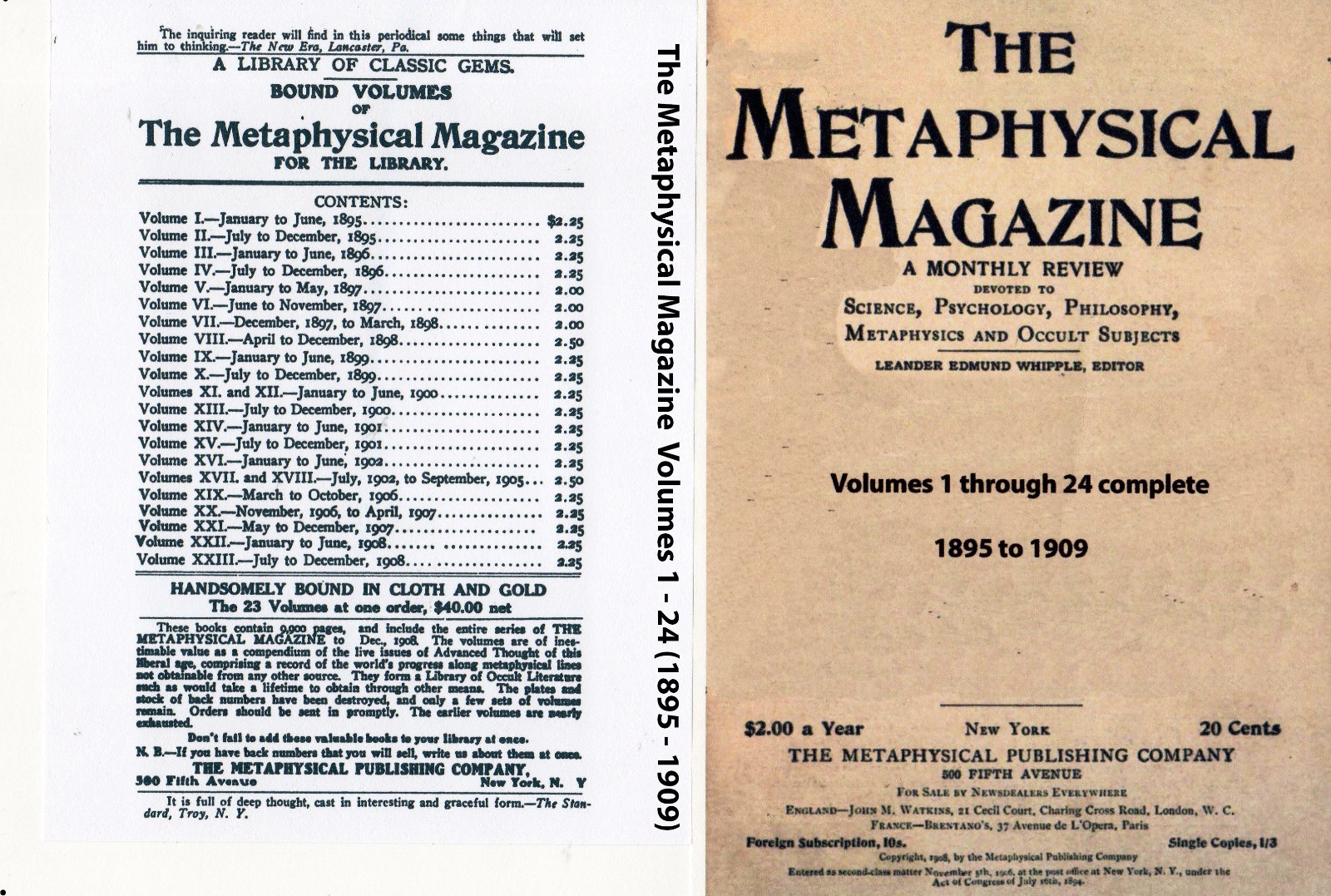 Metaphysical Magazine 1895-1908 full run on DVD or USB . 130 issues (occult).