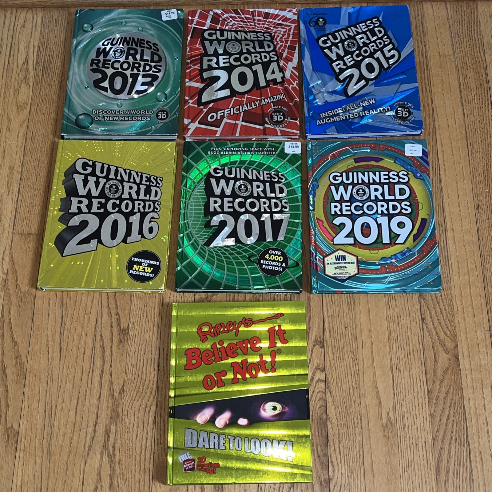 Guinness World Records Book Lot 2013 2014 2015 2016 2017 2019 & Ripleys PlsCDesc