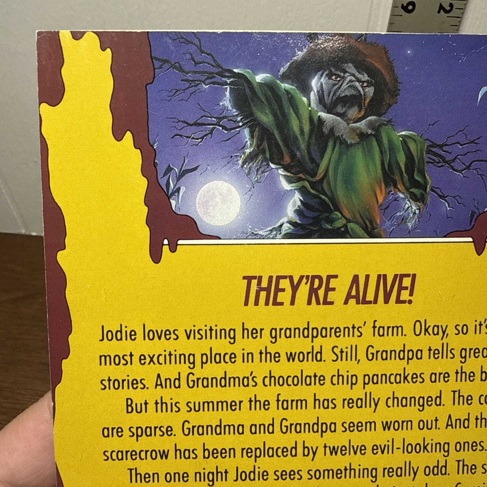 Goosebumps Scarecrow Walks At Midnight TRUE 1st Print Bookmark R.L. Stine #20