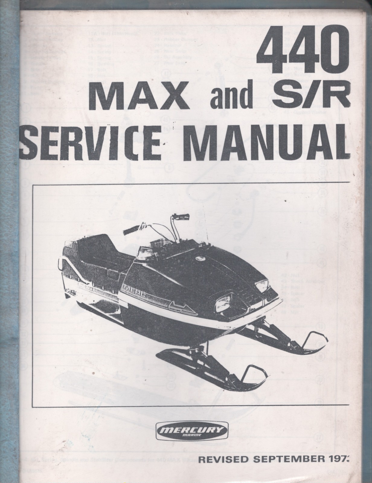 Mercury 440 MAX S/R Snowmobile Service Manual 1977 Vintage Repair Guide MN2519