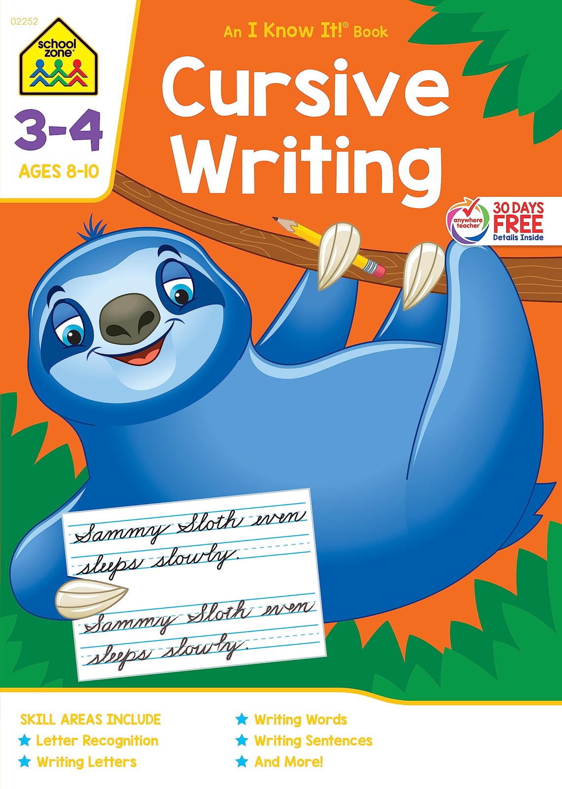 School Zone Cursive Writing Workbook: 64 Pages, 3rd Grade, 4th Grade, Practi…
