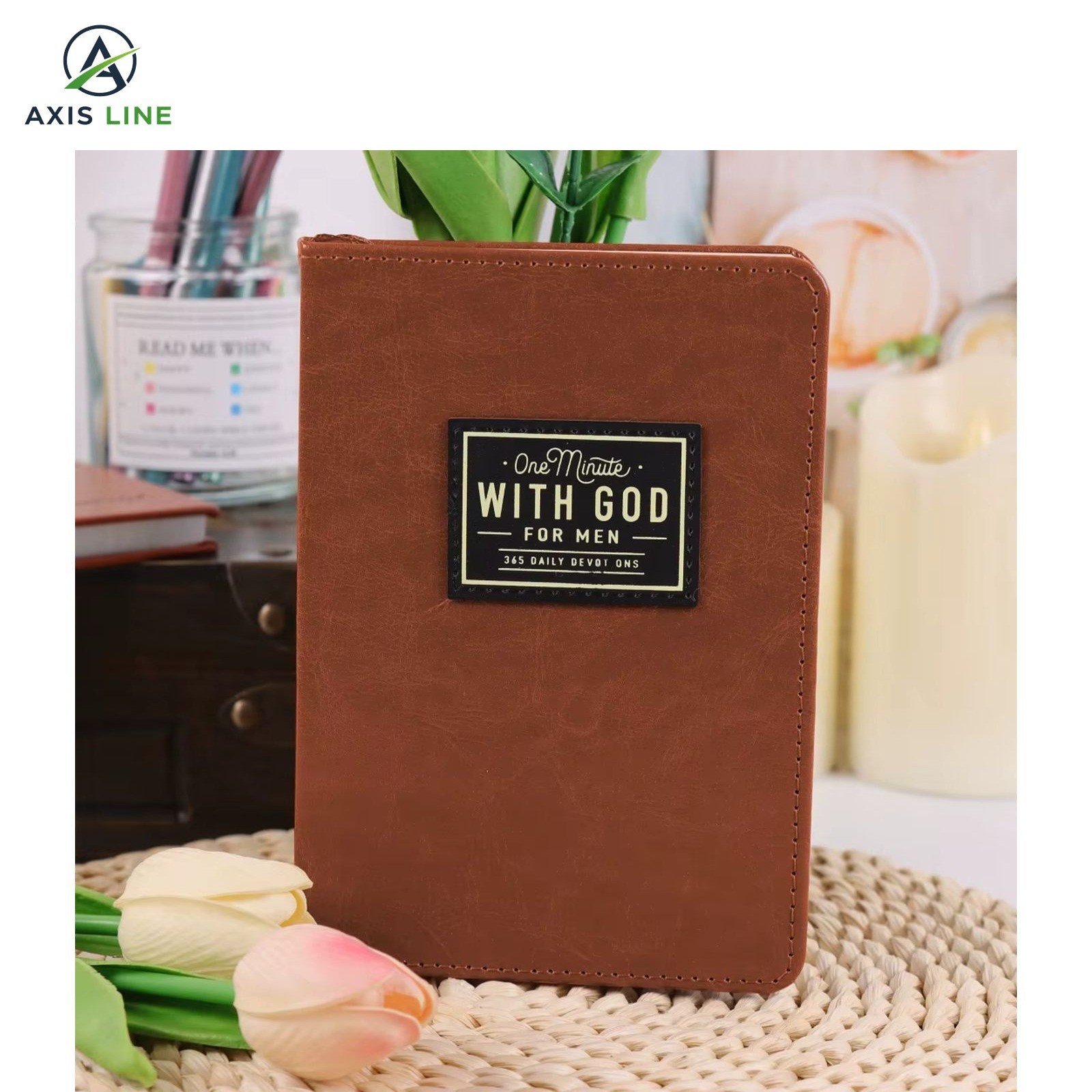 One Minute with God for Men 365 Devotions NEW Faux Leather Devotional Book