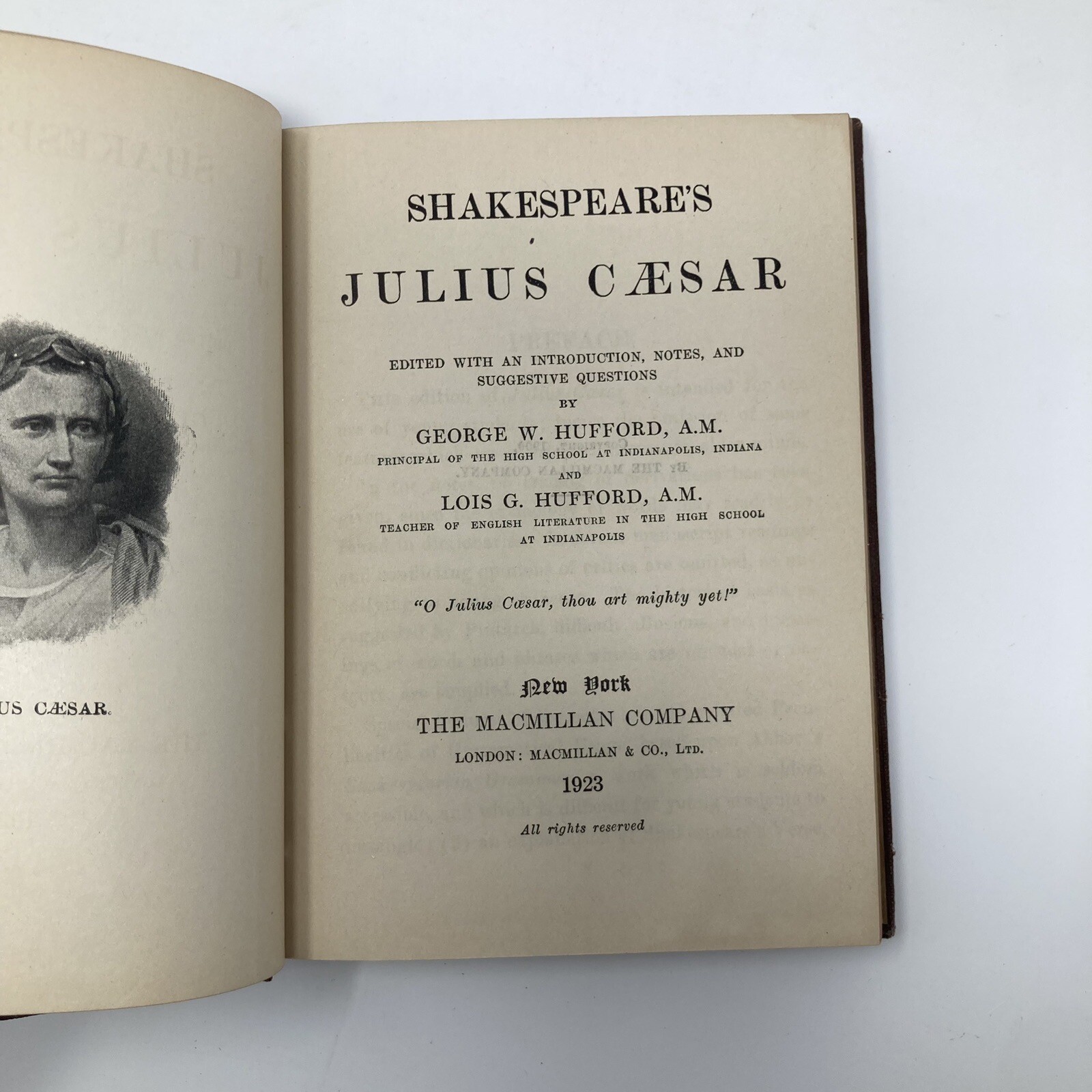 Shakespeare’s Julius Caesar – The Macmillan Company – 1923 – William Shakespeare