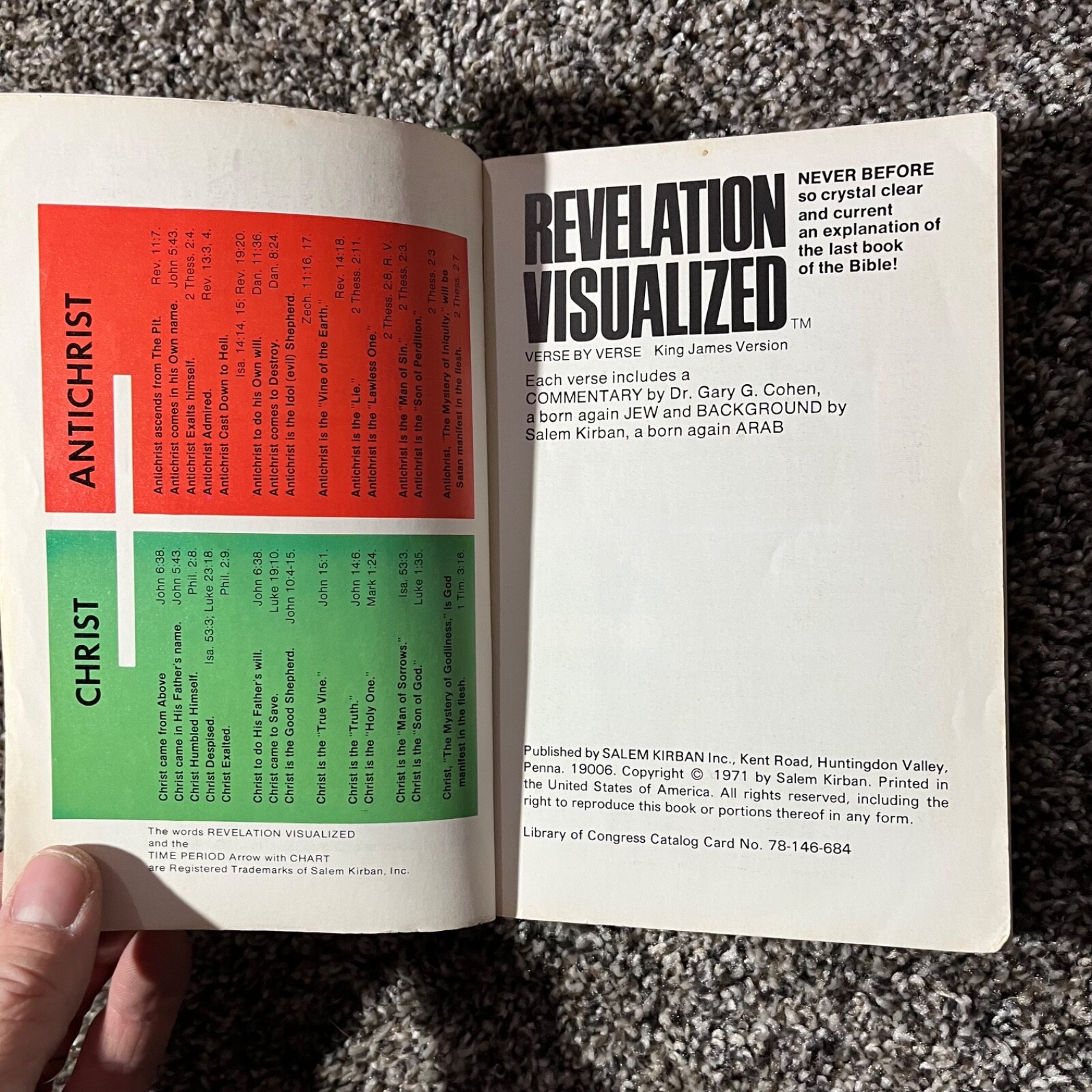 Revelation Visualized Verse By Verse King James Paperback Book Gary Cohen 1971