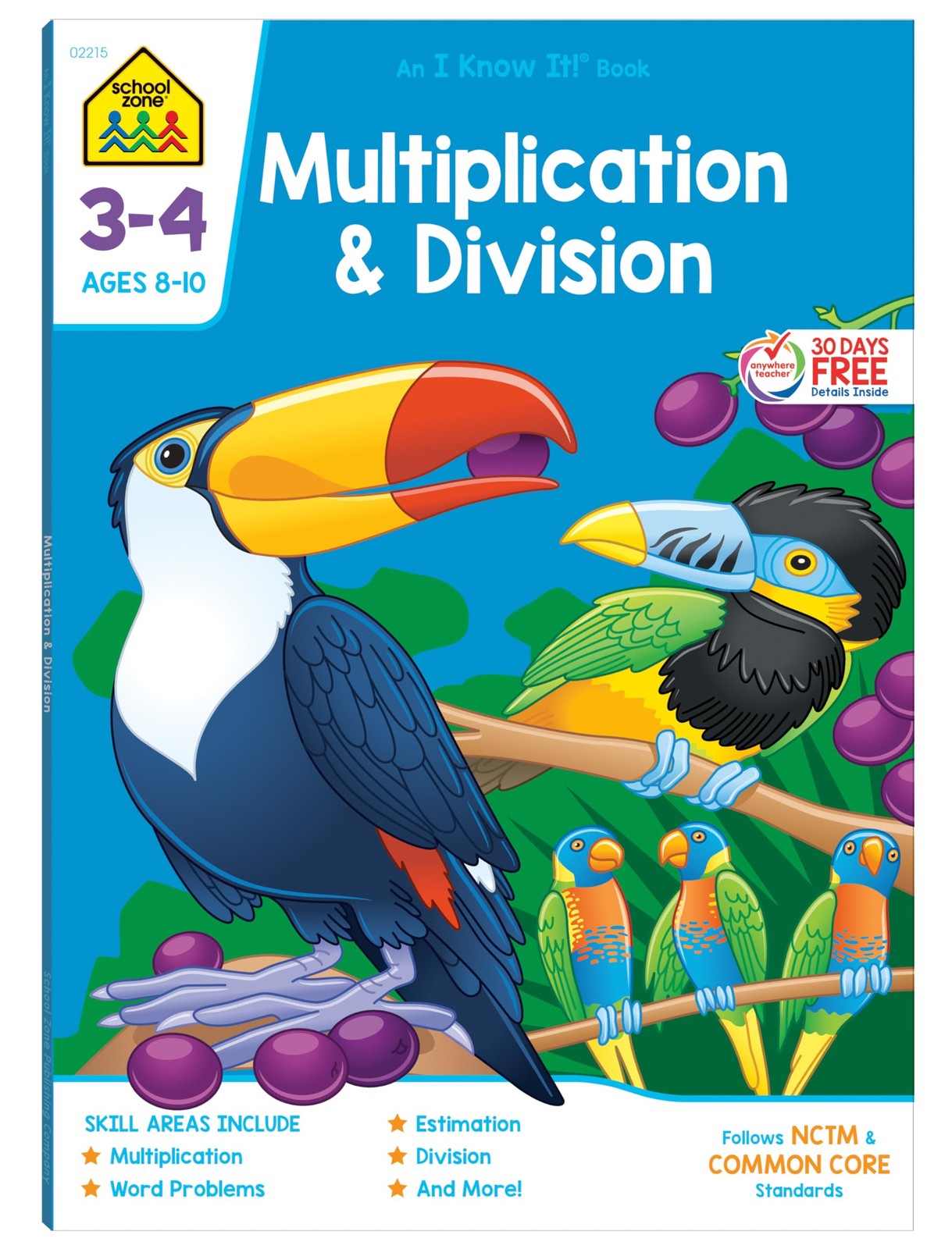 School Zone Multiplication & Division Workbook: 64 Pages, 3rd Grade, 4th Gra…
